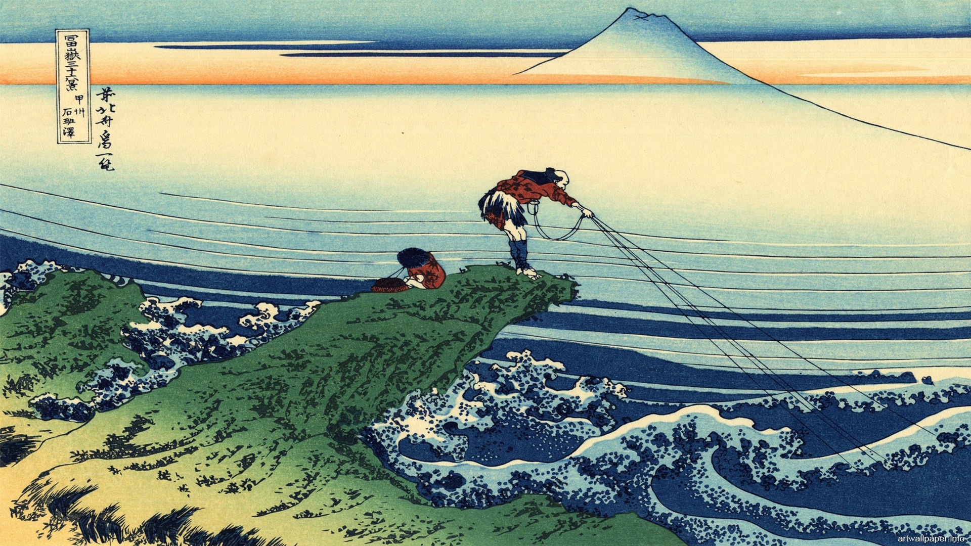 Hokusai Landscape Japan Wood Block 1920x1080