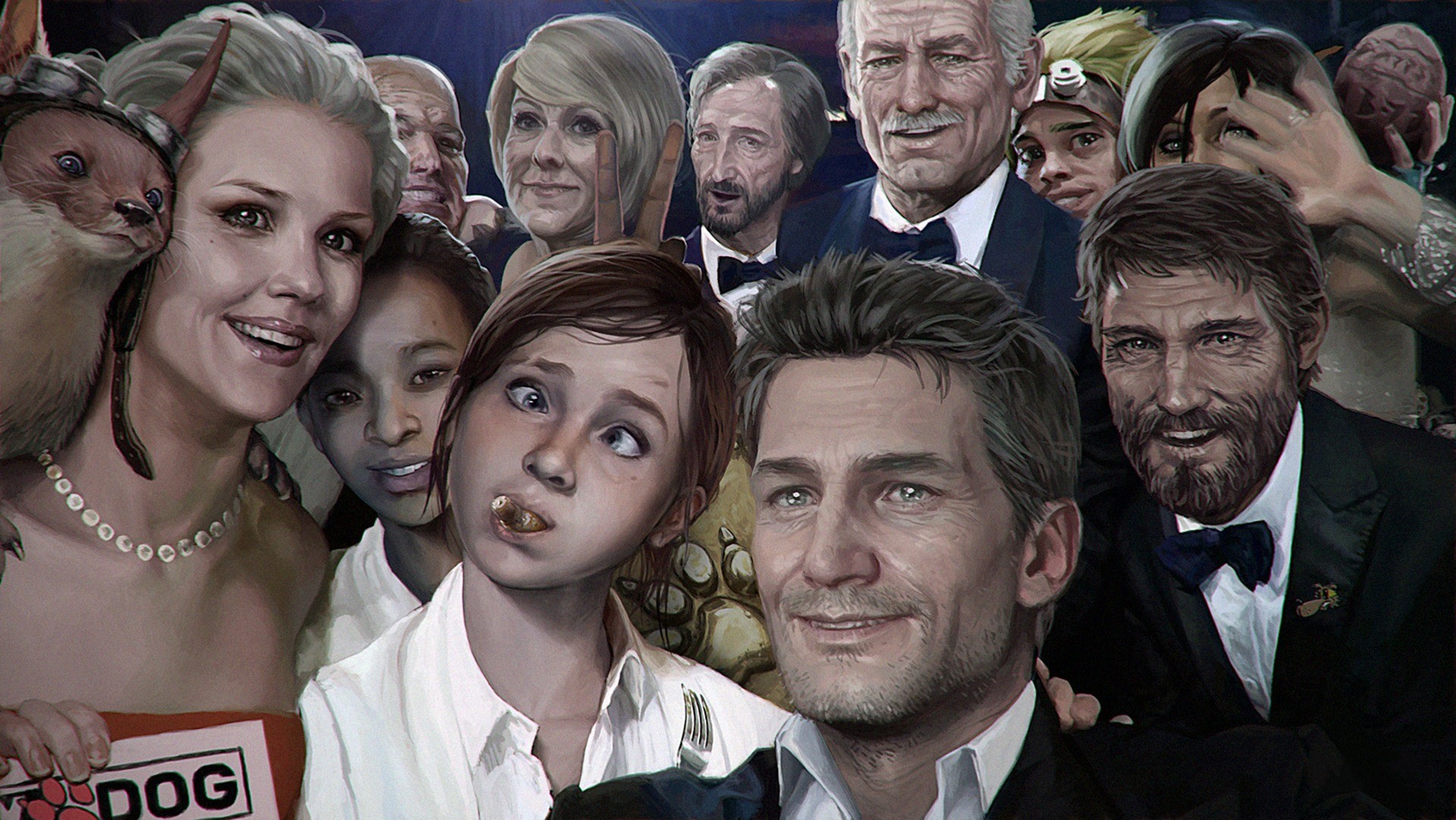 Video Games Artwork Naughty Dog Selfies Uncharted Nathan Drake The Last Of Us Ellie Joel Crossover P 1920x1081