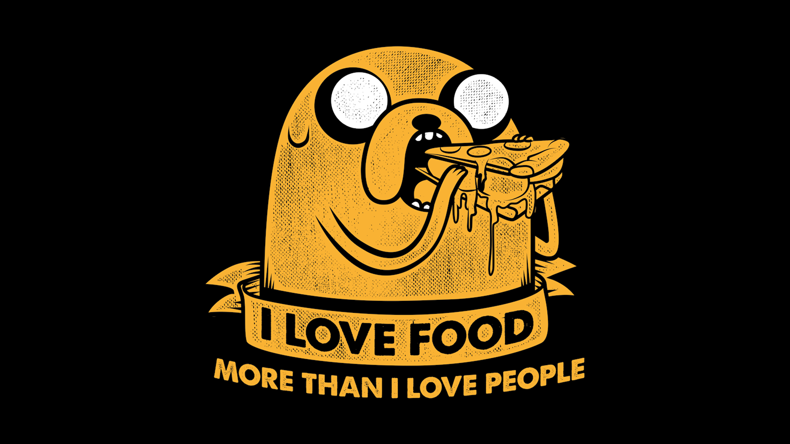 Adventure Time Jake The Dog Cartoon Simple Background Food 1600x900