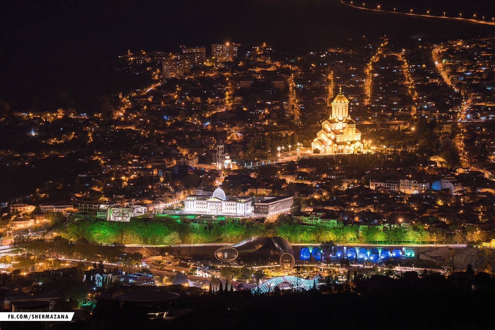 Tbilisi Georgia Night City 1600x1068