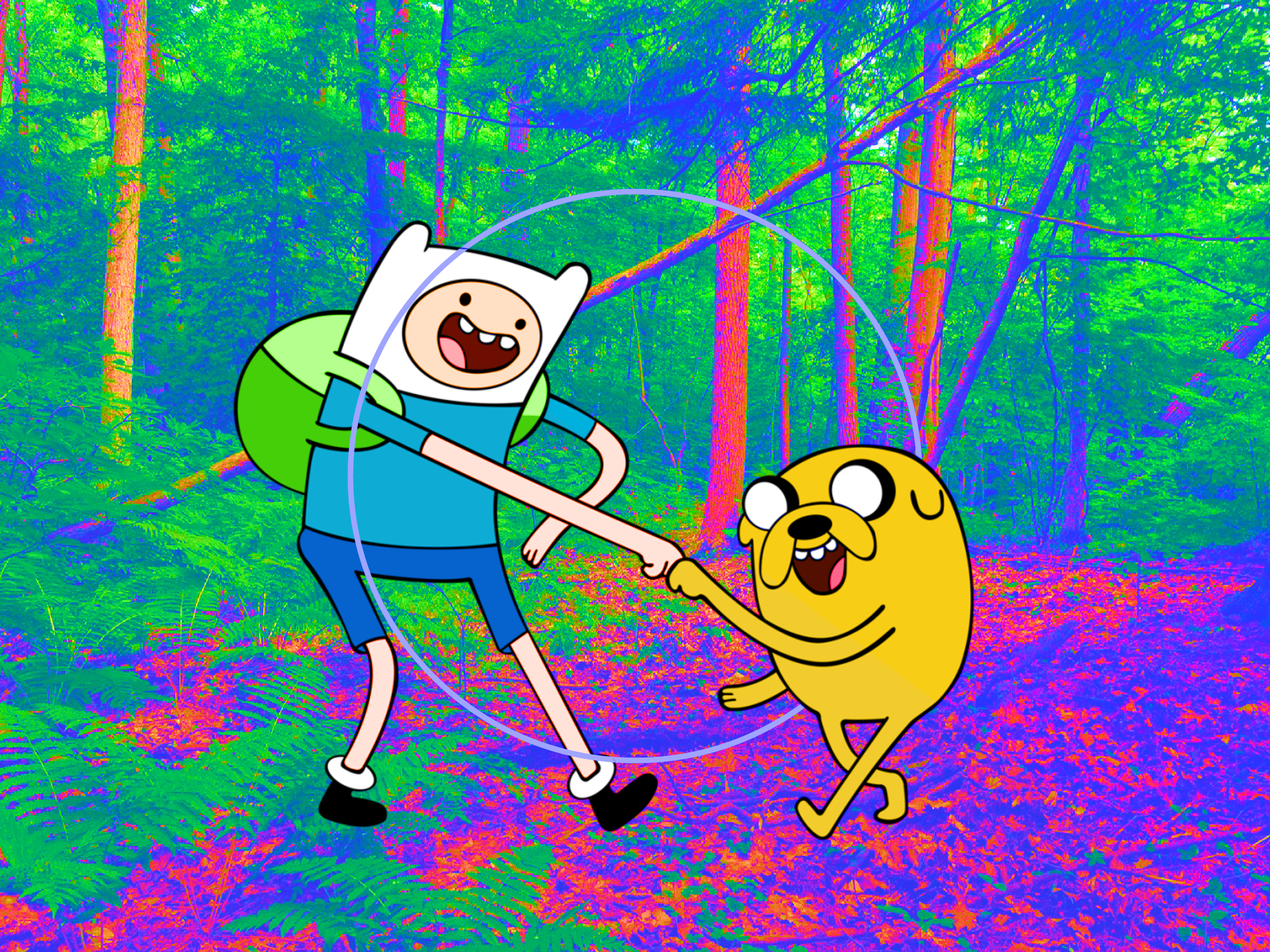 Jake The Dog Finn The Human Adventure Time Landscape Forest Saturation 2048x1536