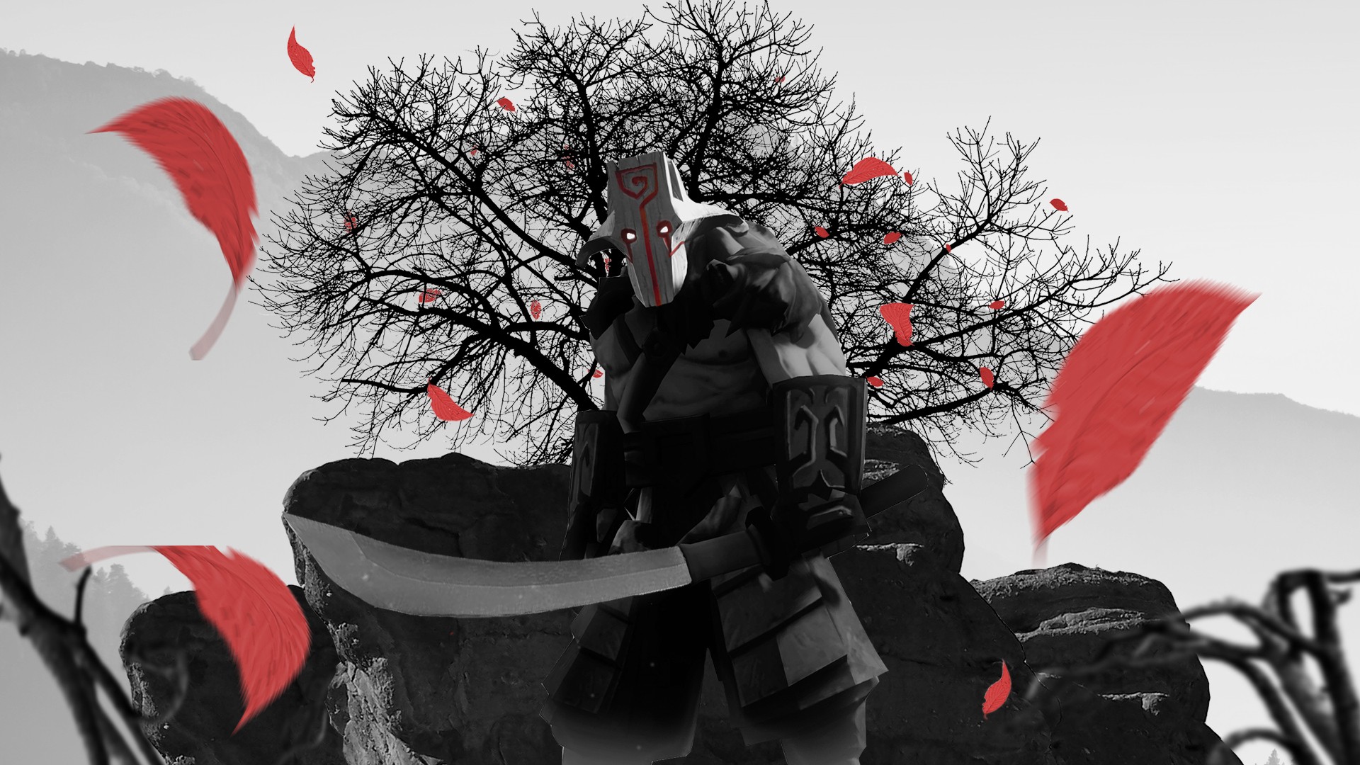 Dota 2 Defense Of The Ancients Dota Steam Software Juggernaut Mask Warrior Samurai Video Games 1920x1080
