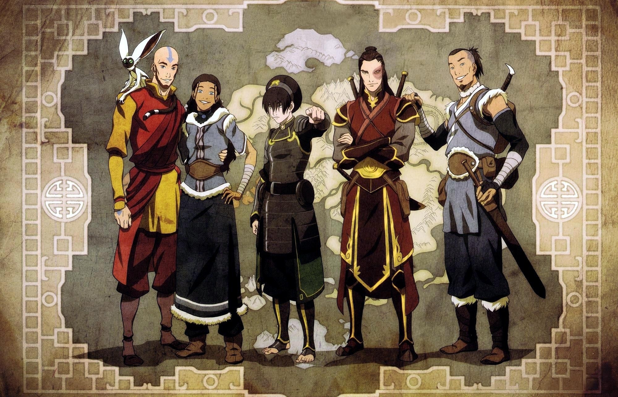 Aang Avatar The Last Airbender Toph Beifong Prince Zuko Sokka Anime 2000x1284