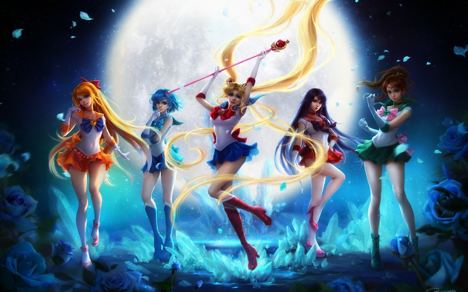 Sailor Moon Sailor Mars Sailor Mercury Sailor Jupiter Sailor Venus 1920x1200