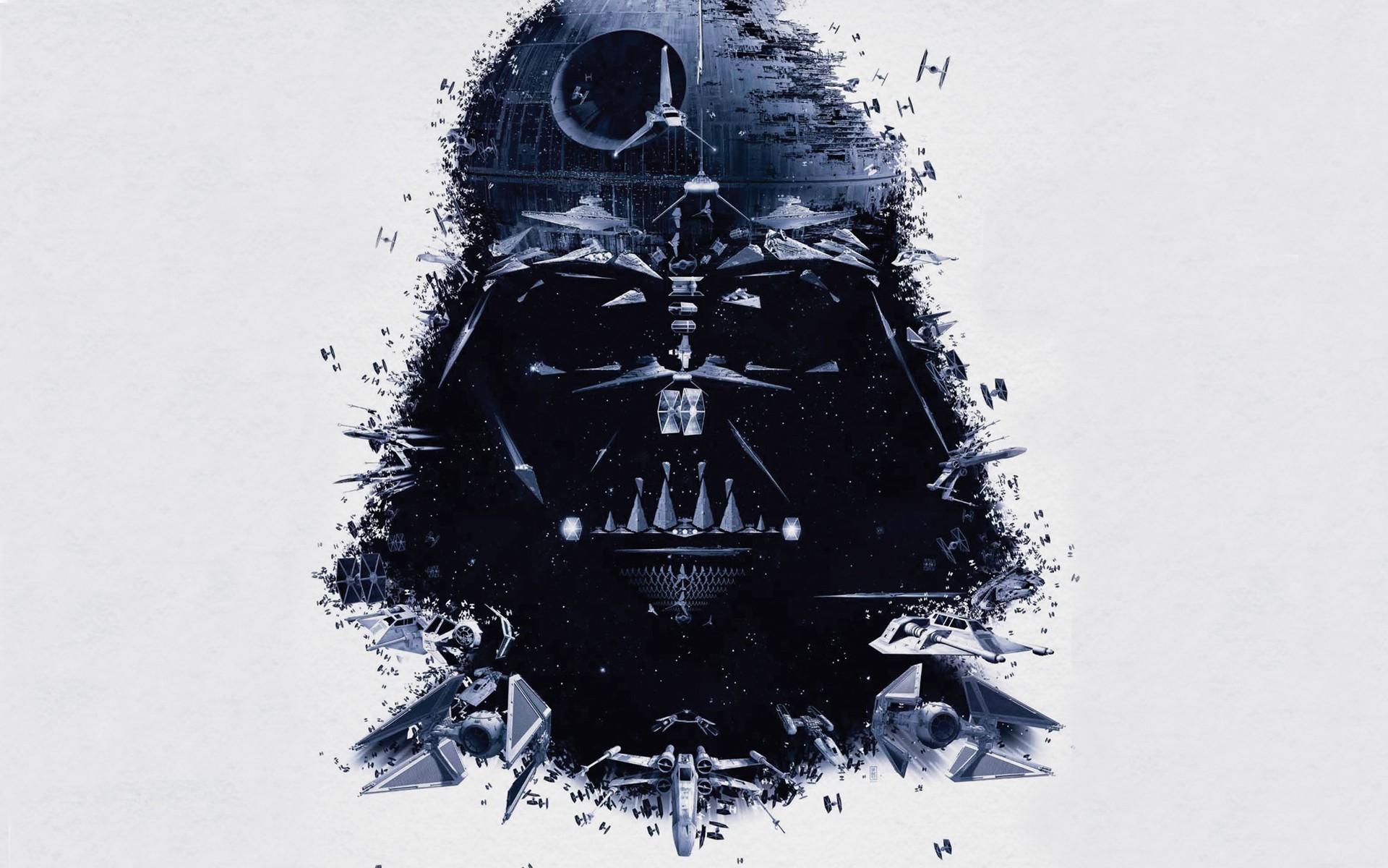 Star Wars Darth Vader Anakin Skywalker Death Star Digital Art Star Destroyer Y Wing X Wing A Wing Je 1920x1200