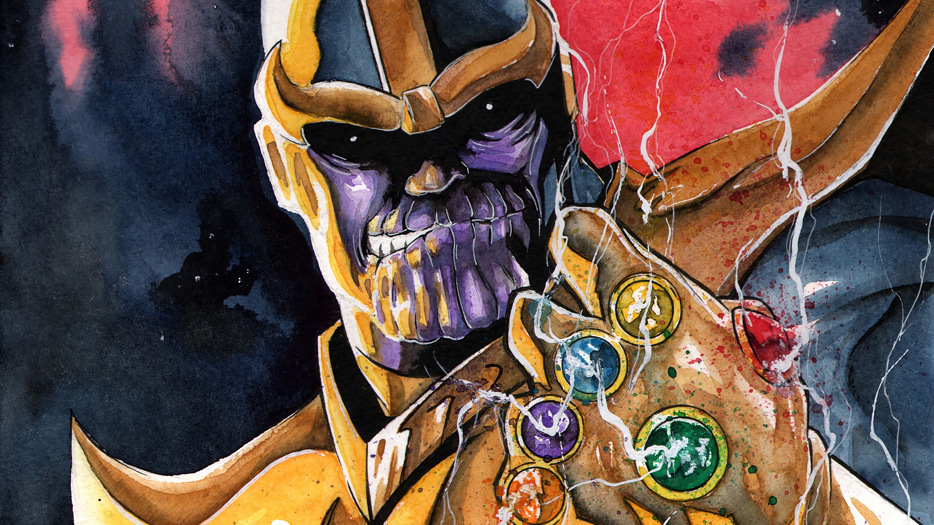 Thanos Marvel Comics Avengers Infinity Gauntlet 1920x1080