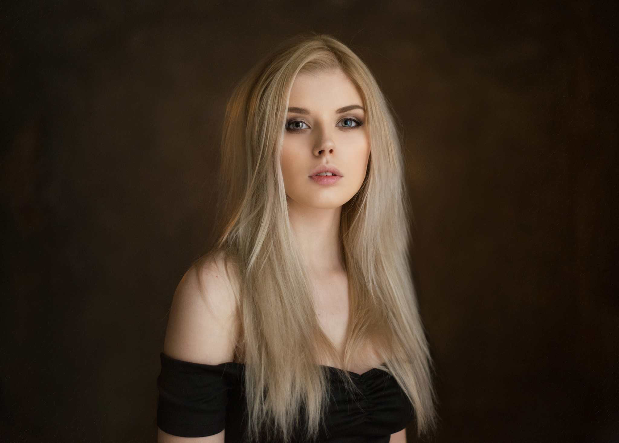 Women Maxim Maximov Bare Shoulders Blonde Portrait Selena Werner Selena Verner 2048x1466
