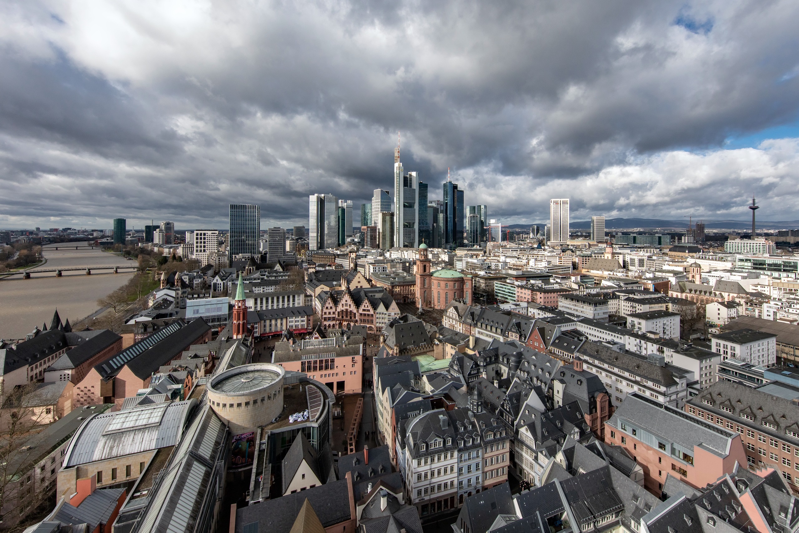 City Cityscape Sky Clouds Germany Frankfurt 2560x1707