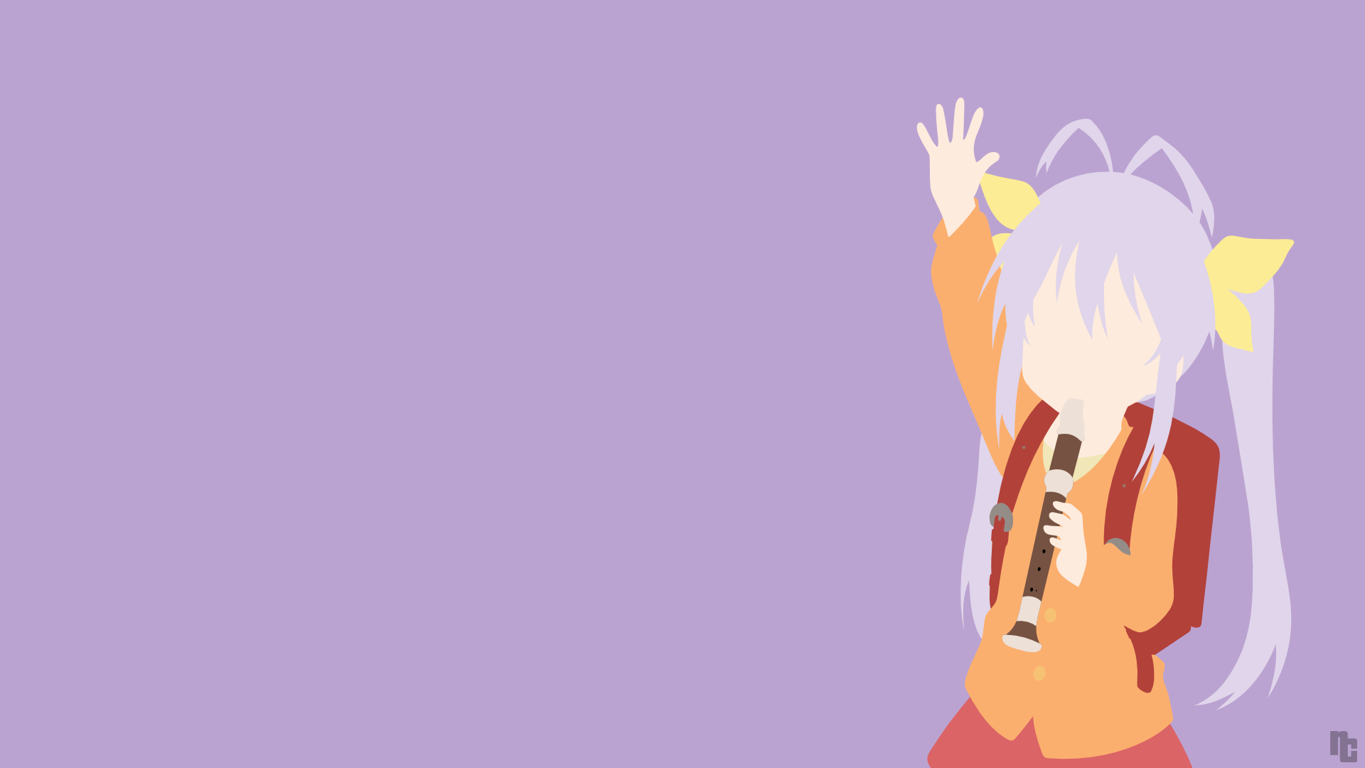 Non Non Biyori Anime Girls Miyauchi Renge Vector 1920x1080