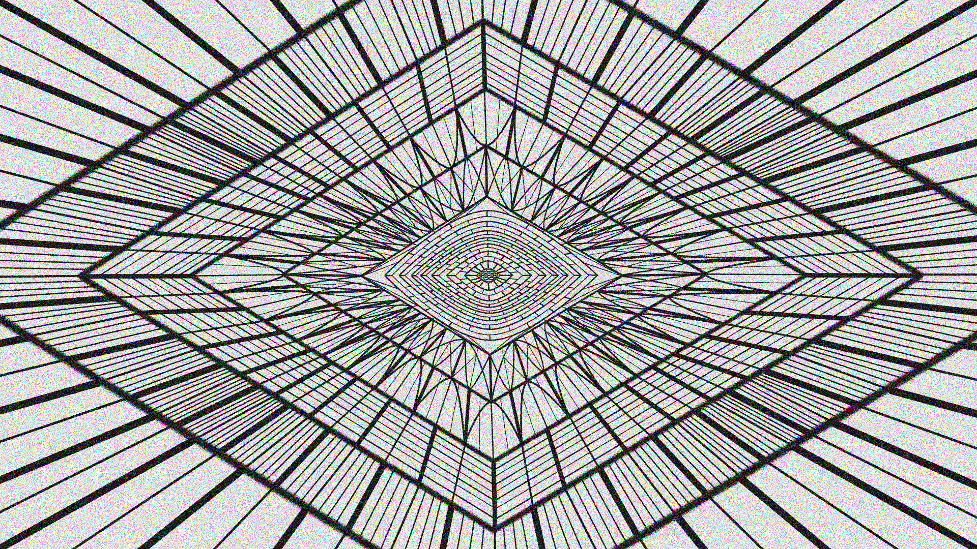 Abstract Black White Artwork Triangle Texture Pattern Geometry Rhombus Line Art 1920x1080
