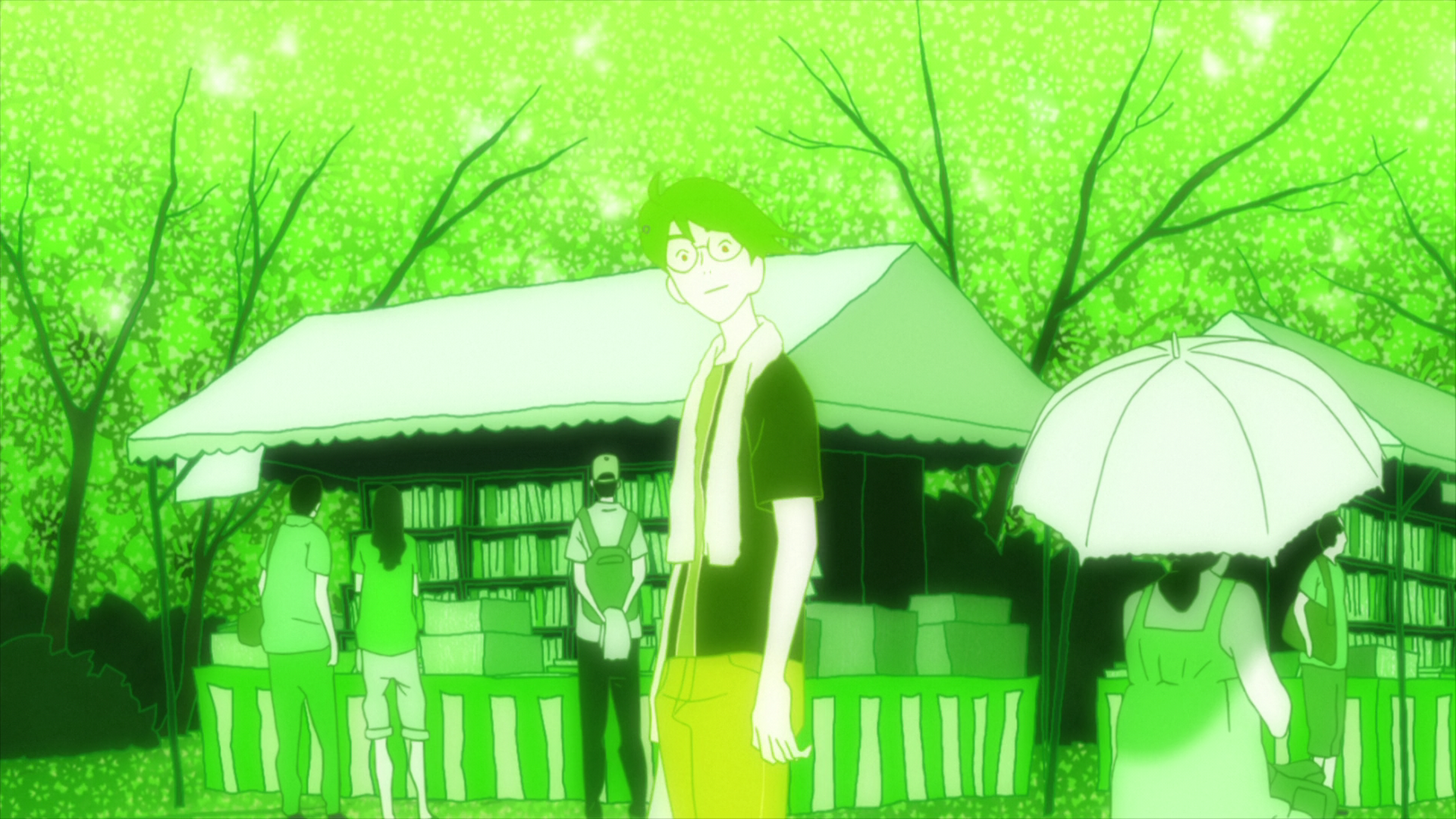 The Tatami Galaxy Watashi Anime Yojouhan Shinwa Taikei Green 1920x1080