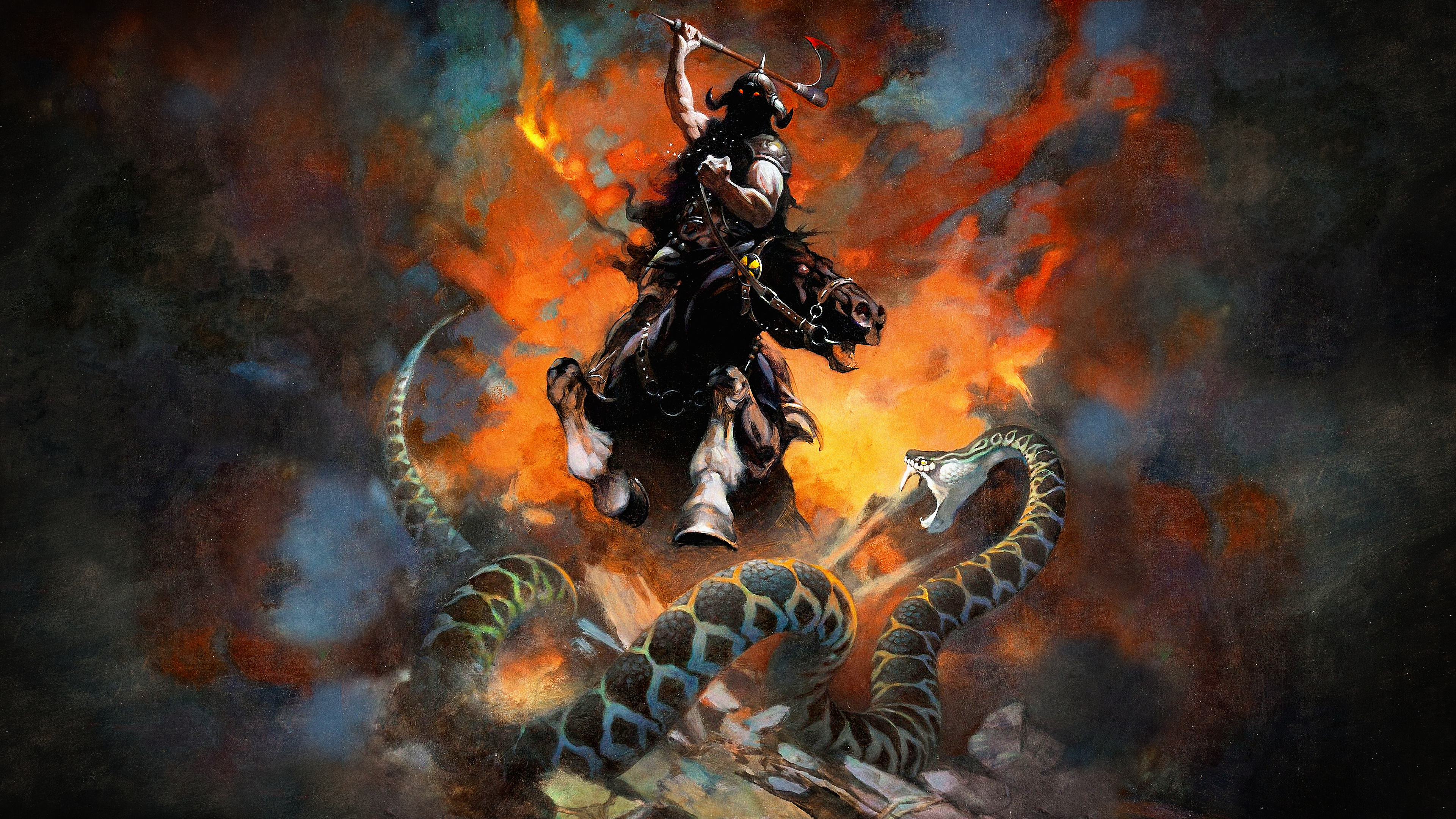 Frank Frazetta Artwork Concept Art Fantasy Art 3840x2160