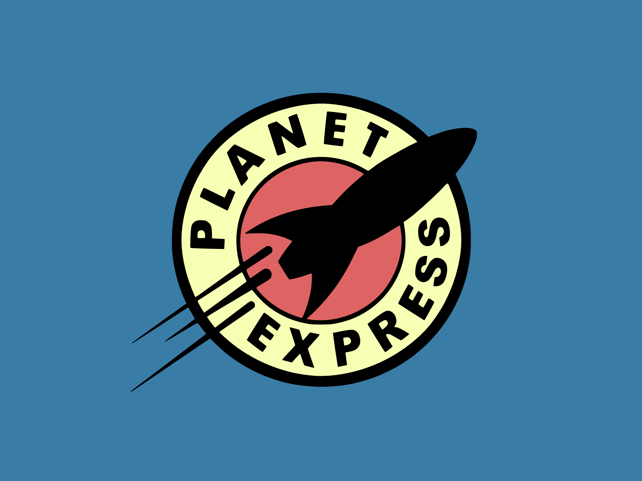 Cartoon Spaceship Planet Express 2048x1536