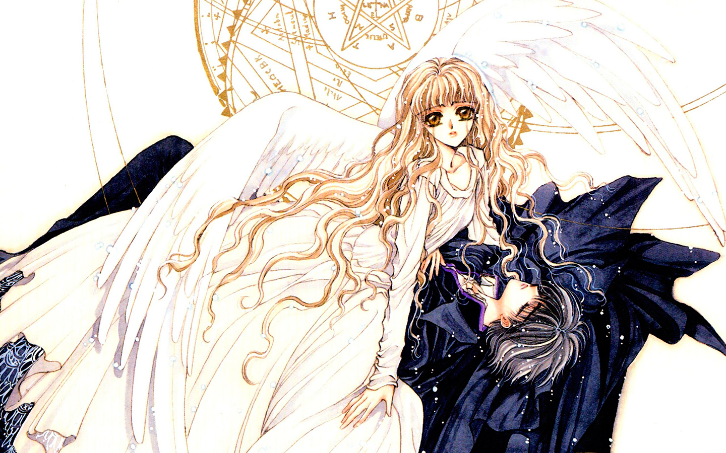 CLAMP X 1999 Anime Girls Fantasy Girl Blonde Long Hair Anime 1440x900