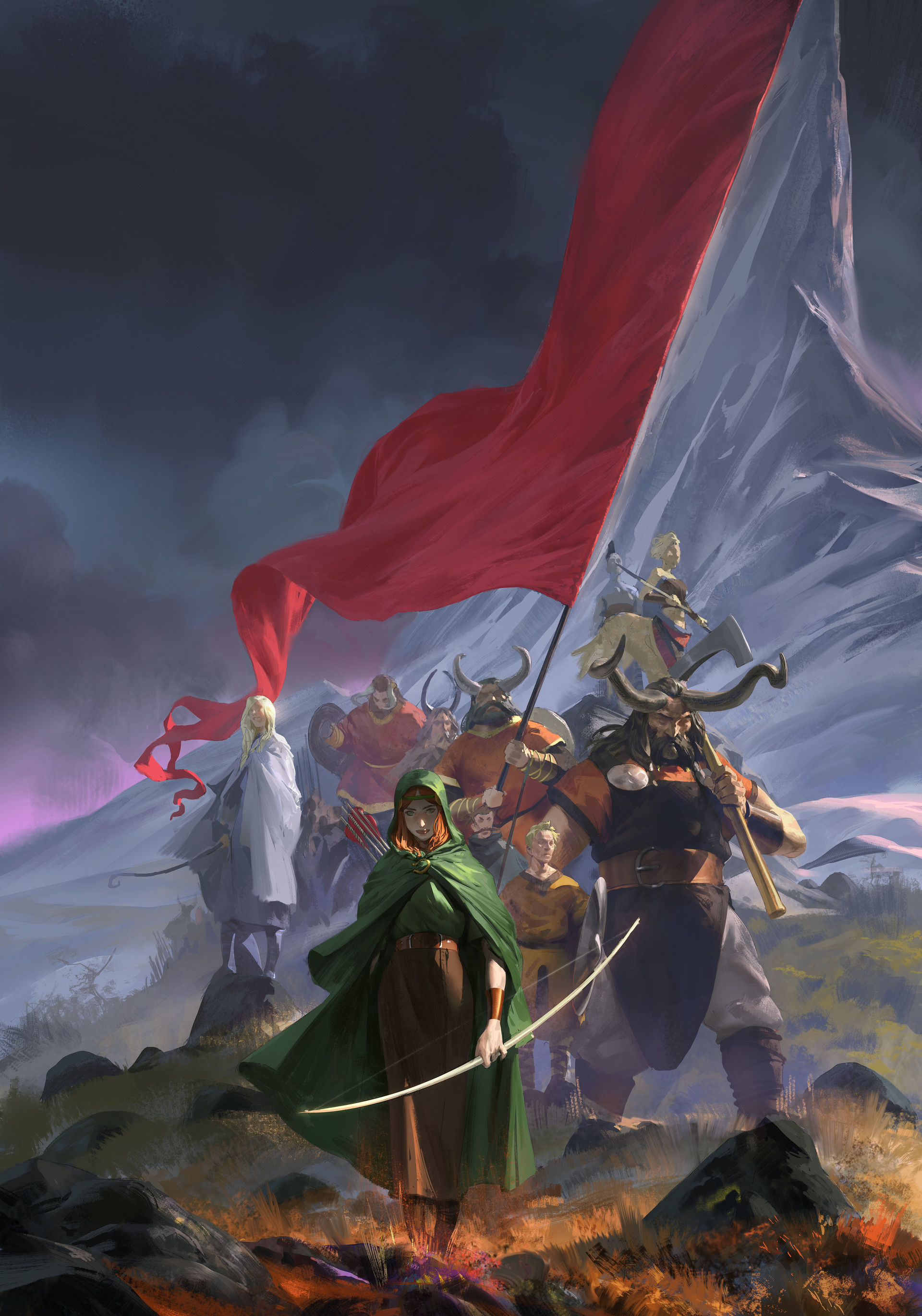 Even Amundsen The Banner Saga Video Games Artwork Vikings Archer Fantasy Art 1920x2743