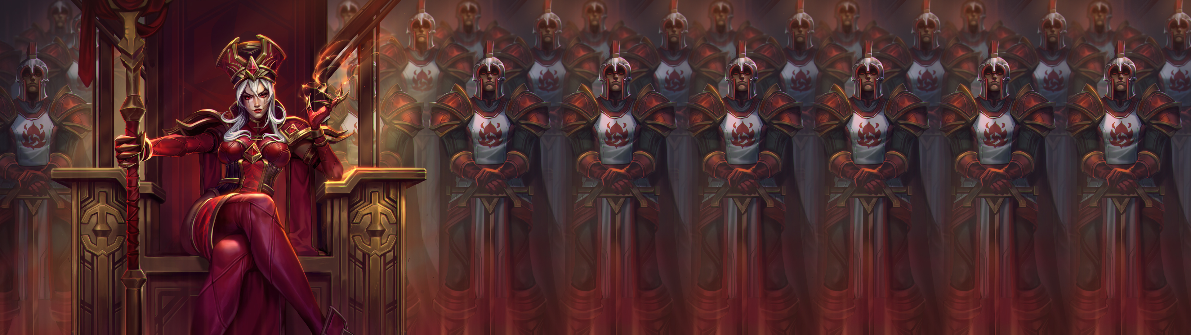 Warcraft Sally Whitemane Scarlet Crusade Fantasy Girl PC Gaming Legs Crossed Fantasy Art 3840x1080