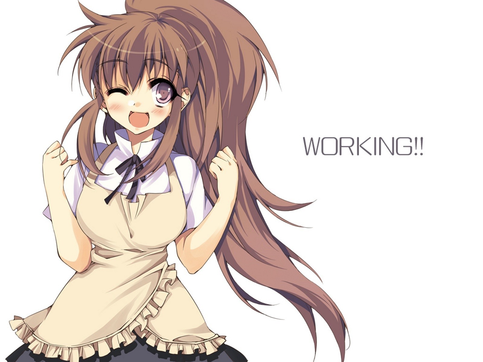 Working Anime Girls Taneshima Popura 1600x1200