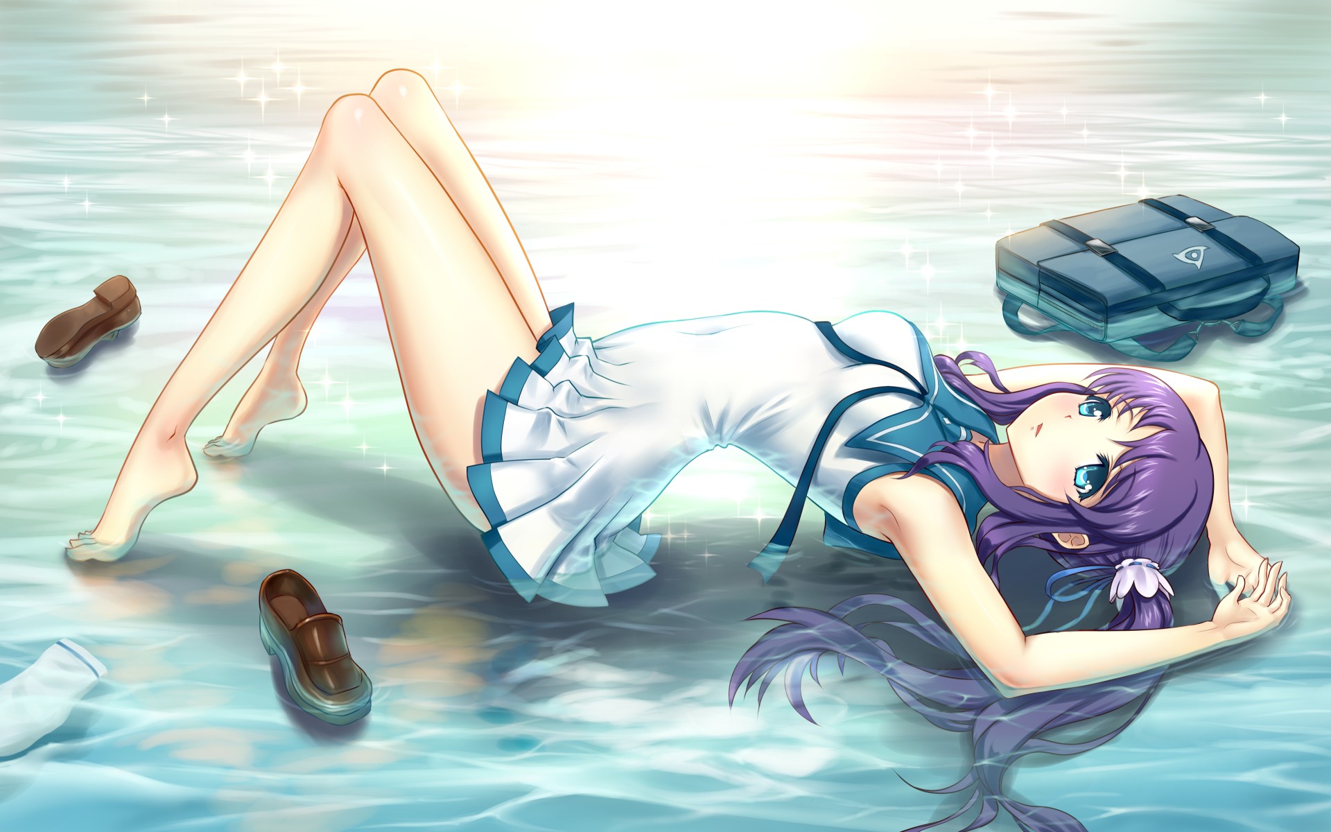 Anime Girls White Dress Nagi No Asukara Chisaki Hiradaira 1920x1200