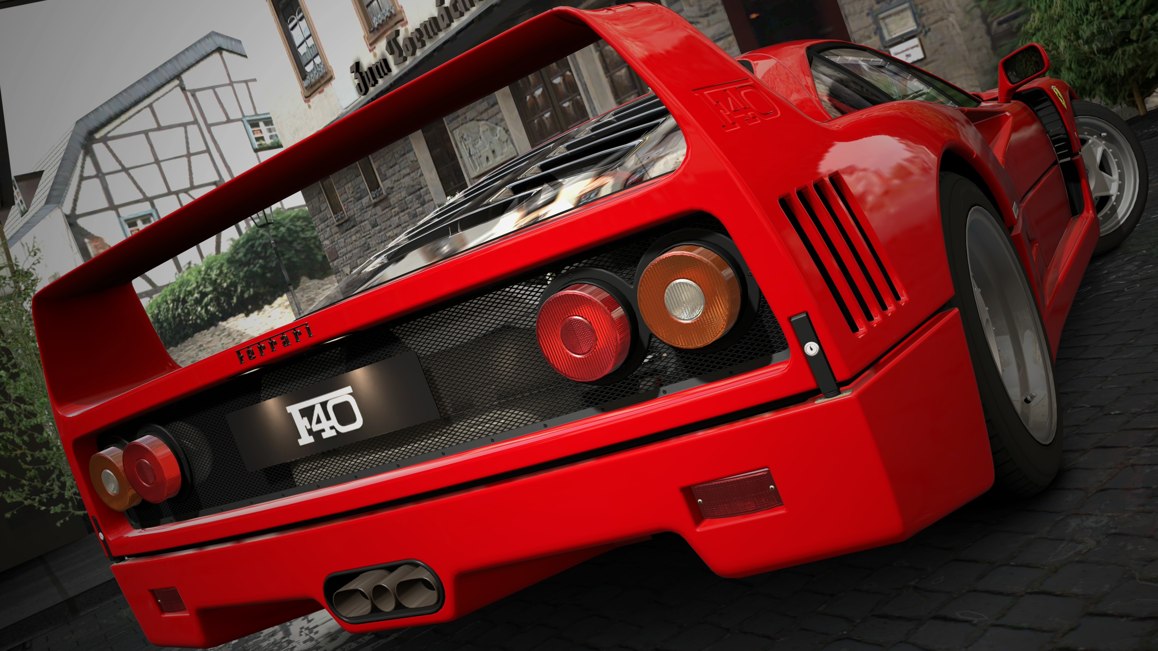 Red Cars Car Vehicle Ferrari Ferrari F40 3840x2160
