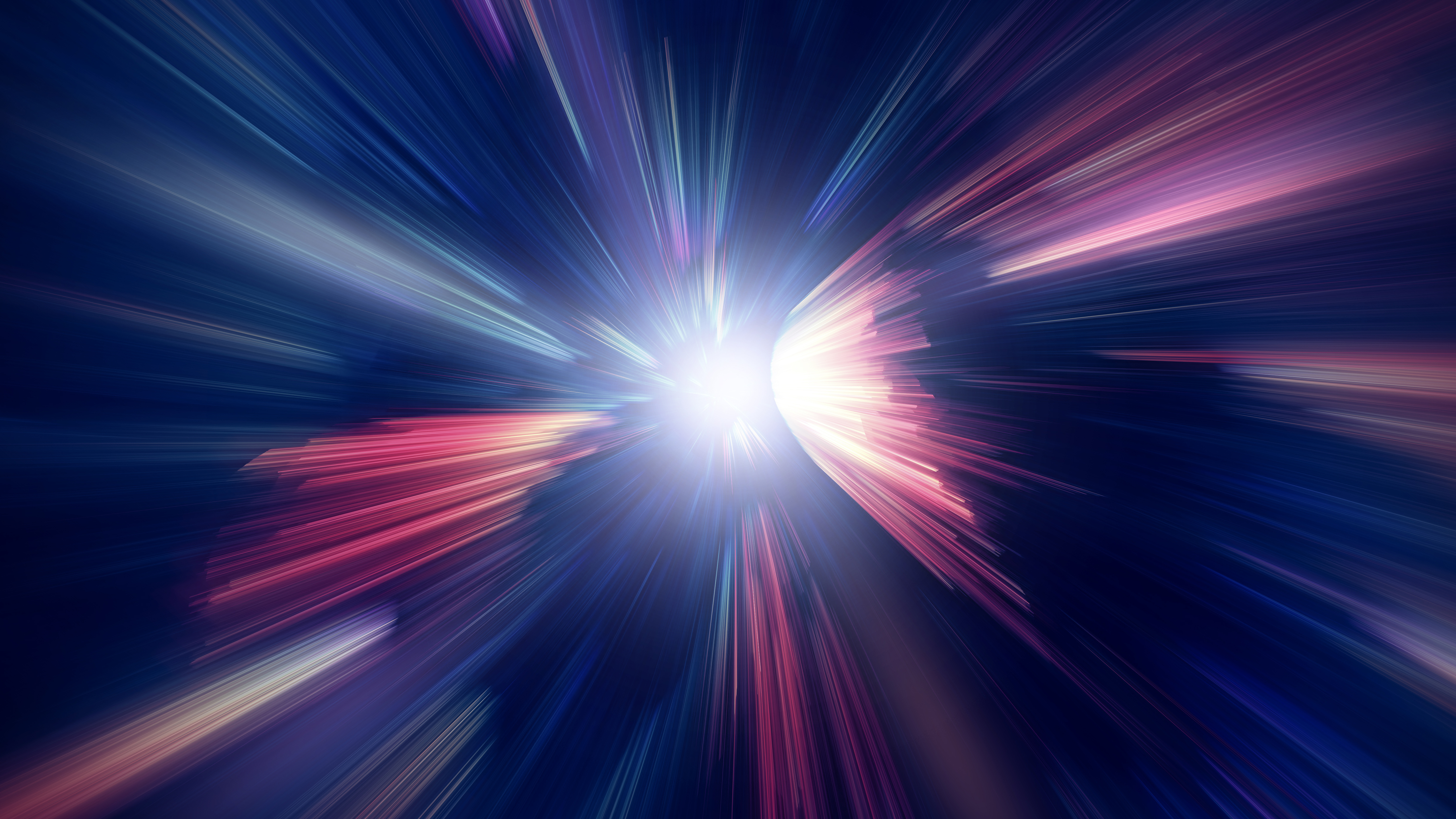 Abstract Colorful 3D Abstract Lightspeed Blue Background 5120x2880