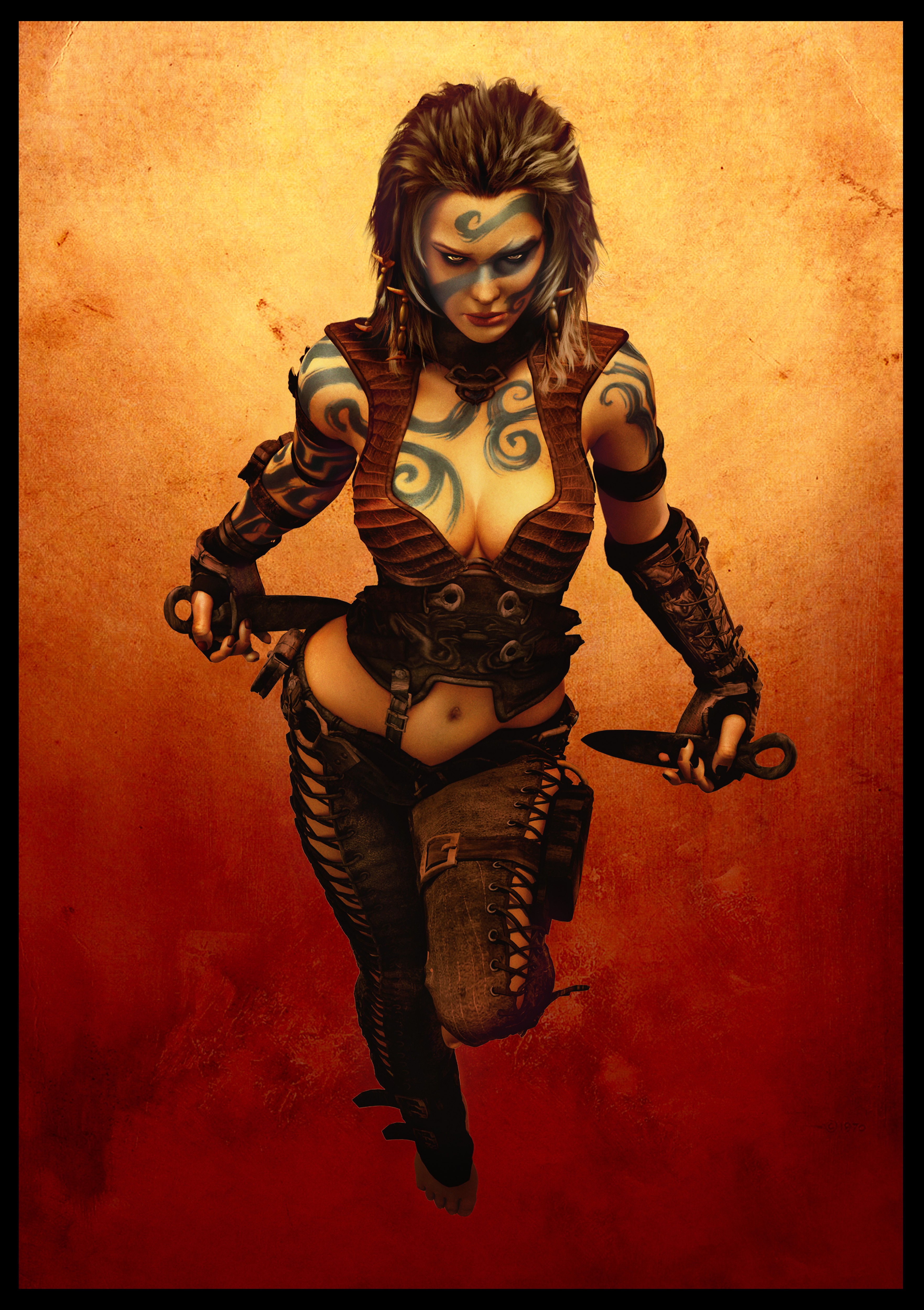 Digital Art Warrior Women Age Of Conan 3526x5000