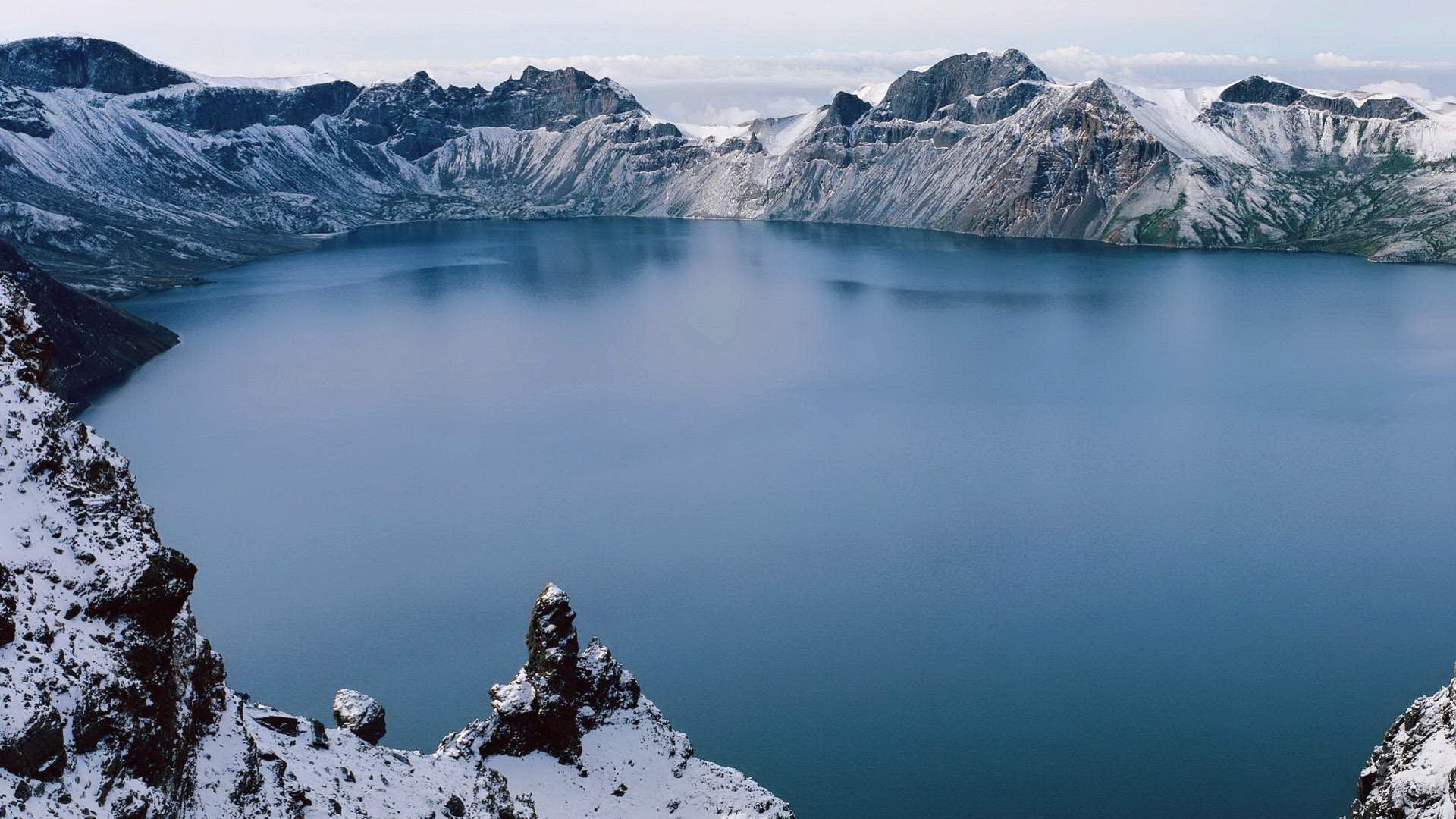 Lake Landscape Winter Mountains Lake Como 1920x1080