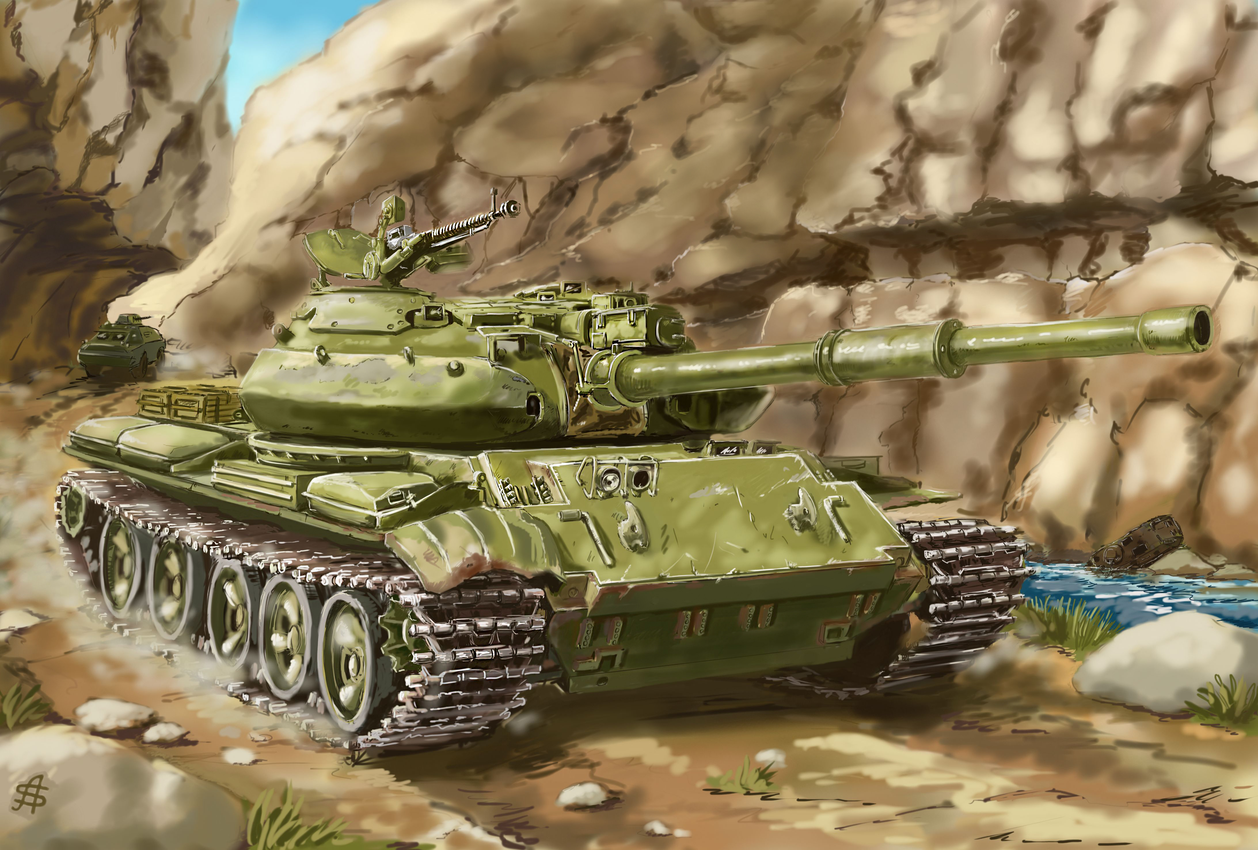 T 62 Tank Artistic 4370x2953