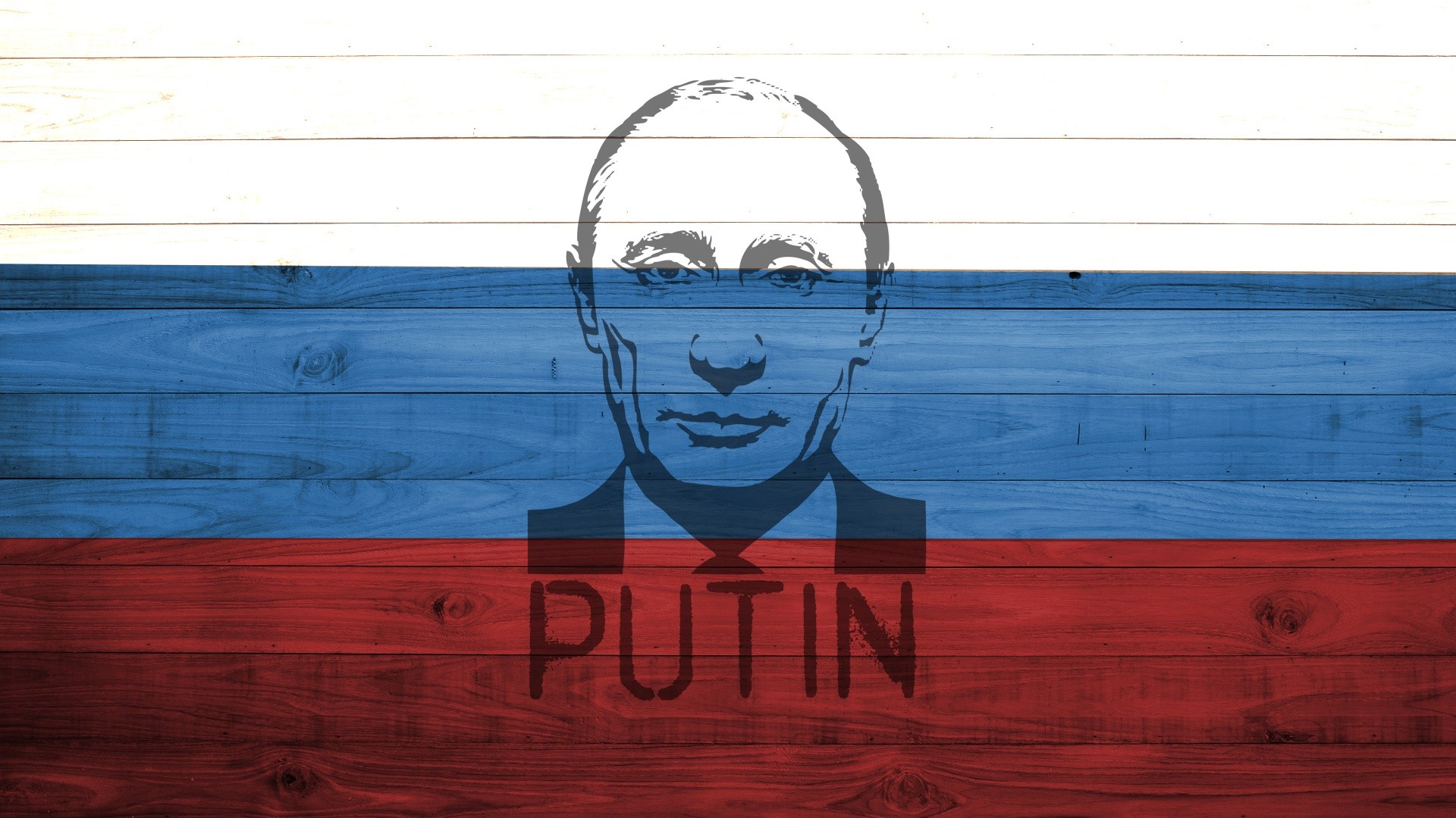 Vladimir Putin Flag Wood Presidents Russian Painting 1920x1080