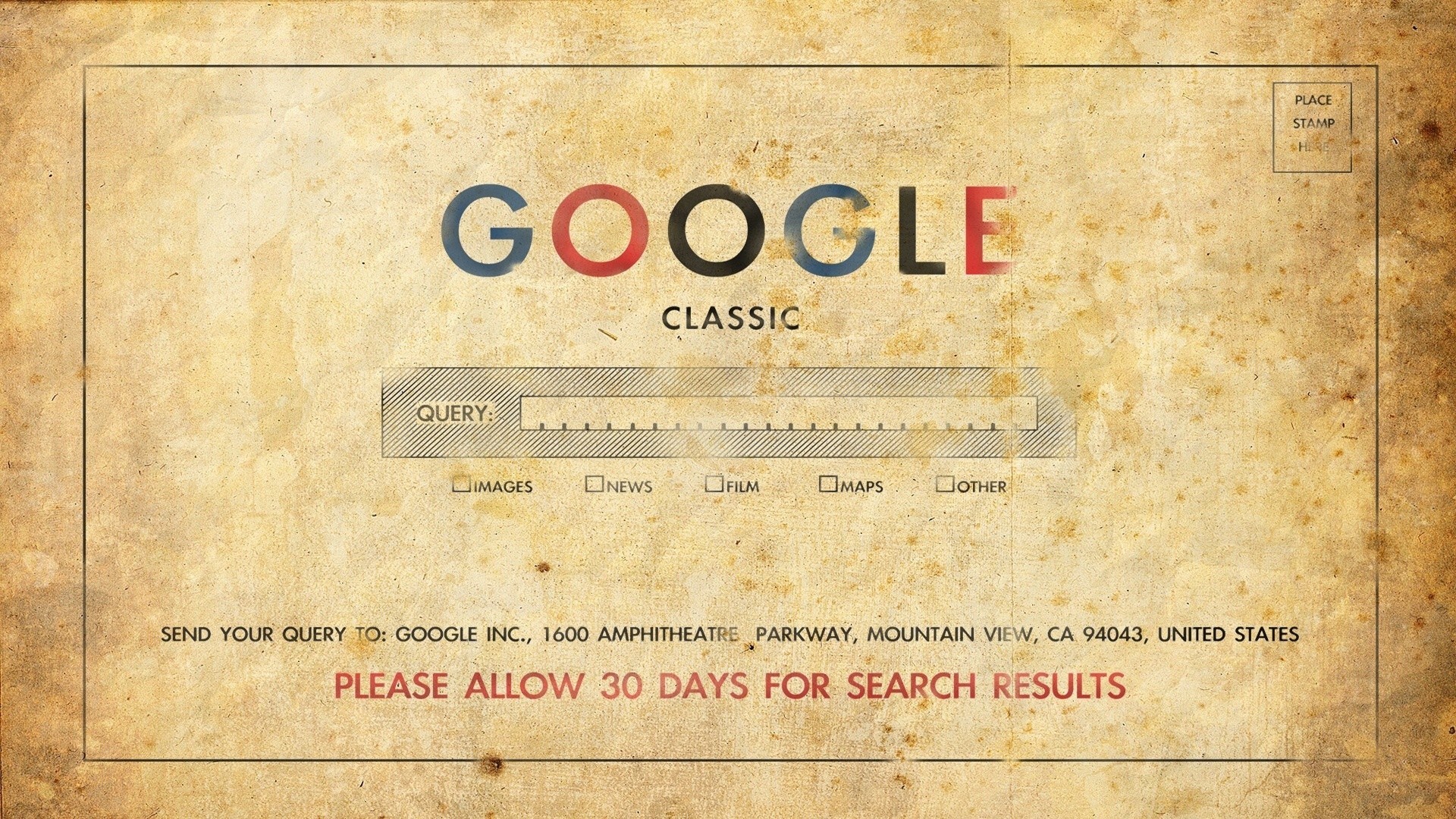 Google Classics Old Paper Humor Vintage Typography Grunge Digital Art Beige 1920x1080