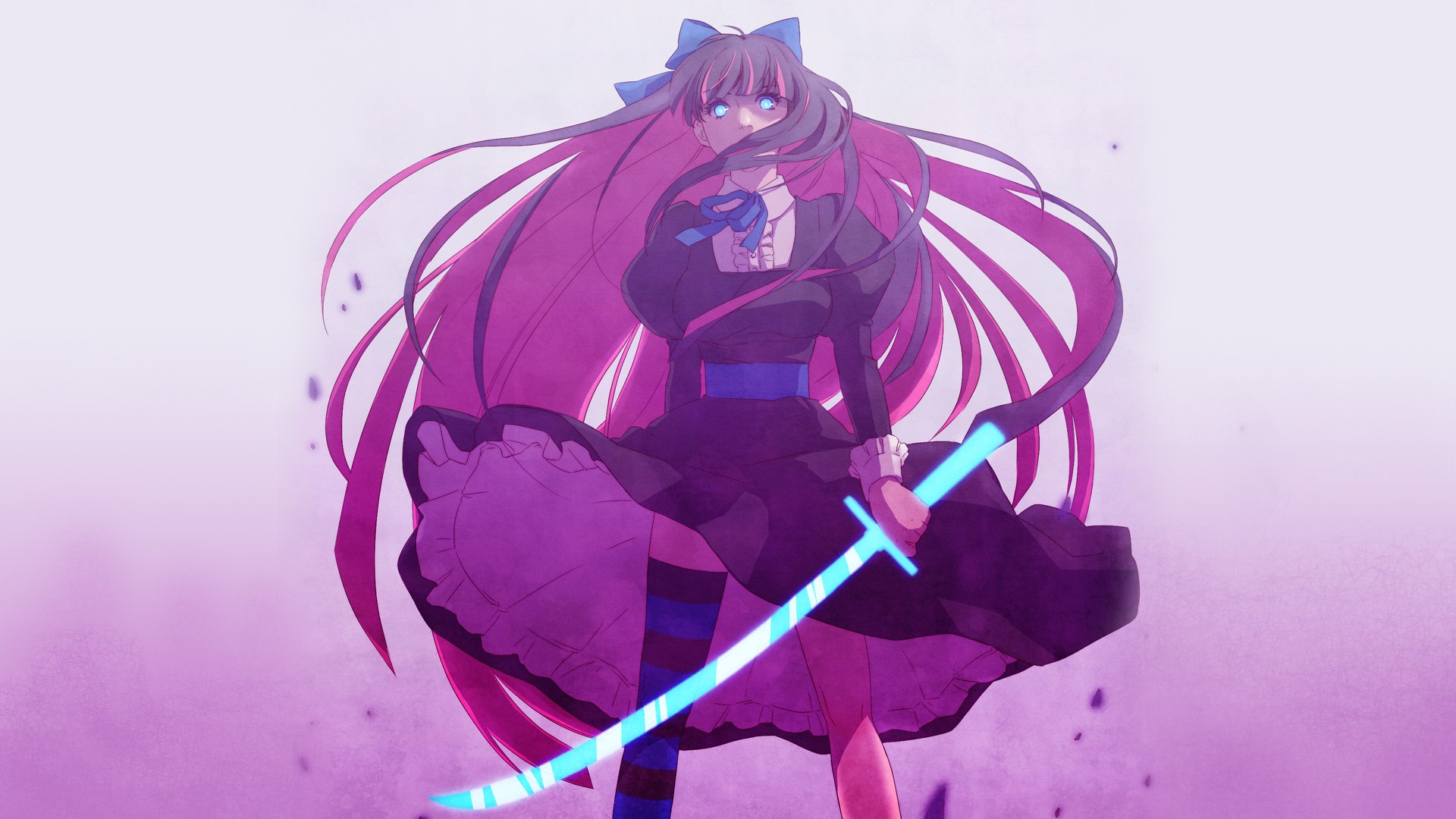 Anime Anime Girls Purple Dresses Purple Hair 1920x1080