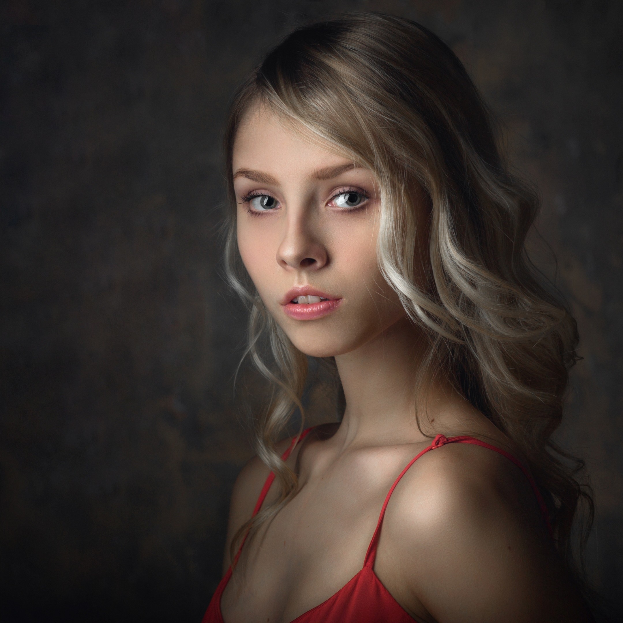 Women Model Face Portrait Alice Tarasenko Blonde 2160x2160