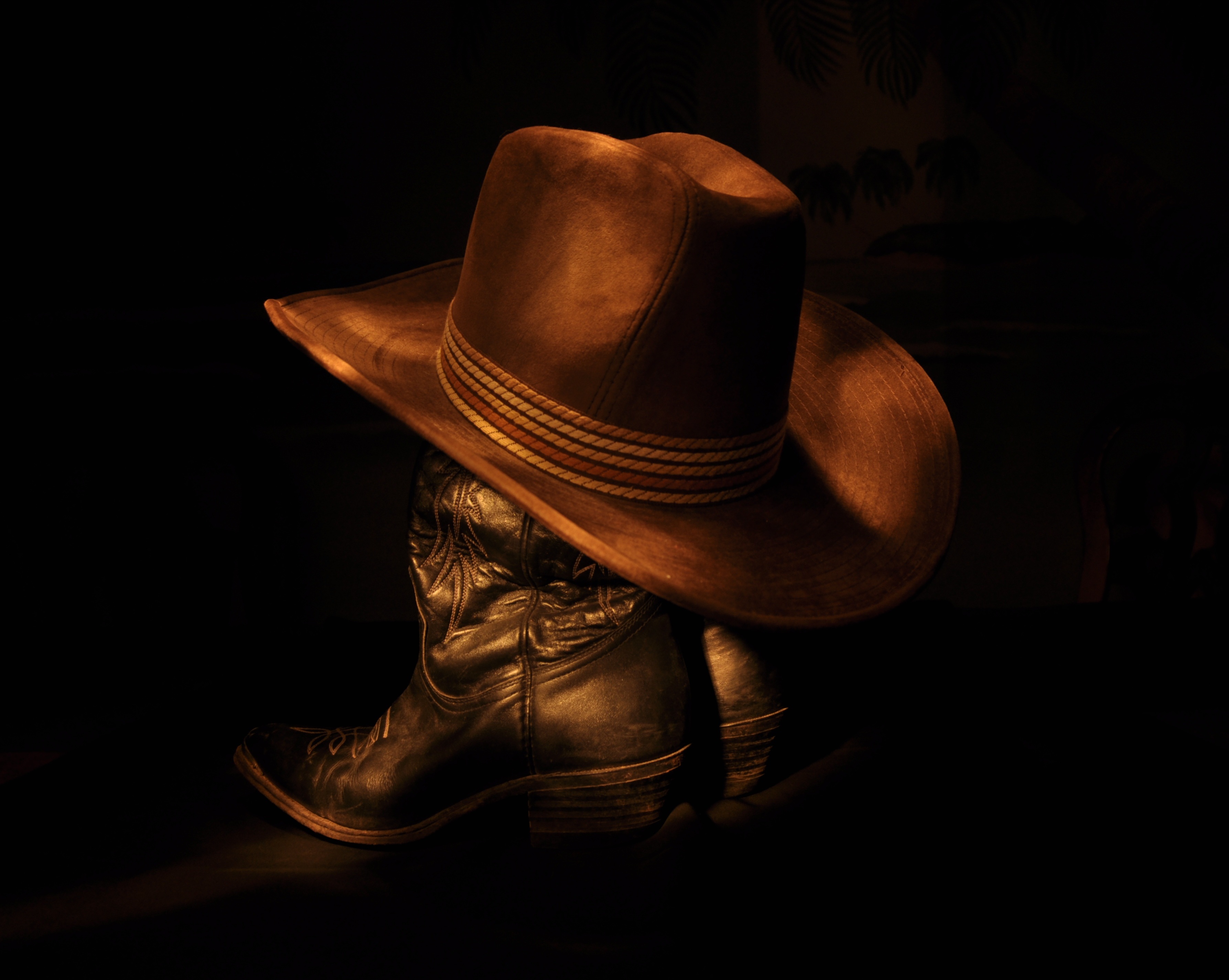 Hat Boots Cowboy Still Life 3573x2848