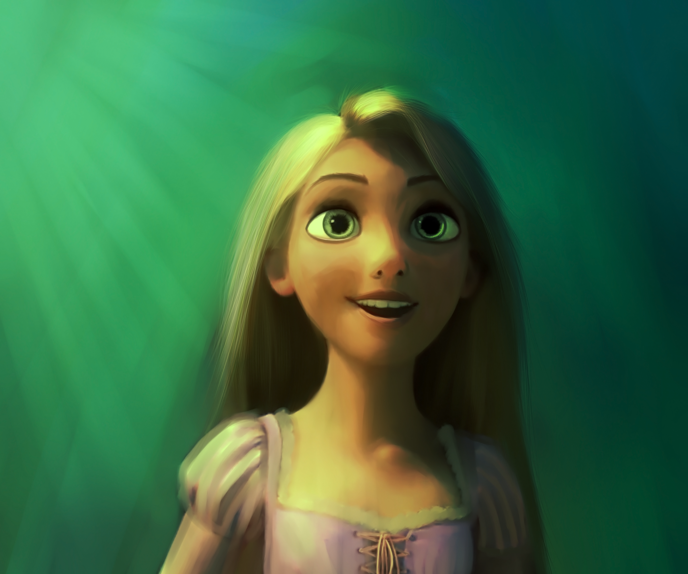 Illustration Rapunzel Tangled Disney Princesses 2400x2000