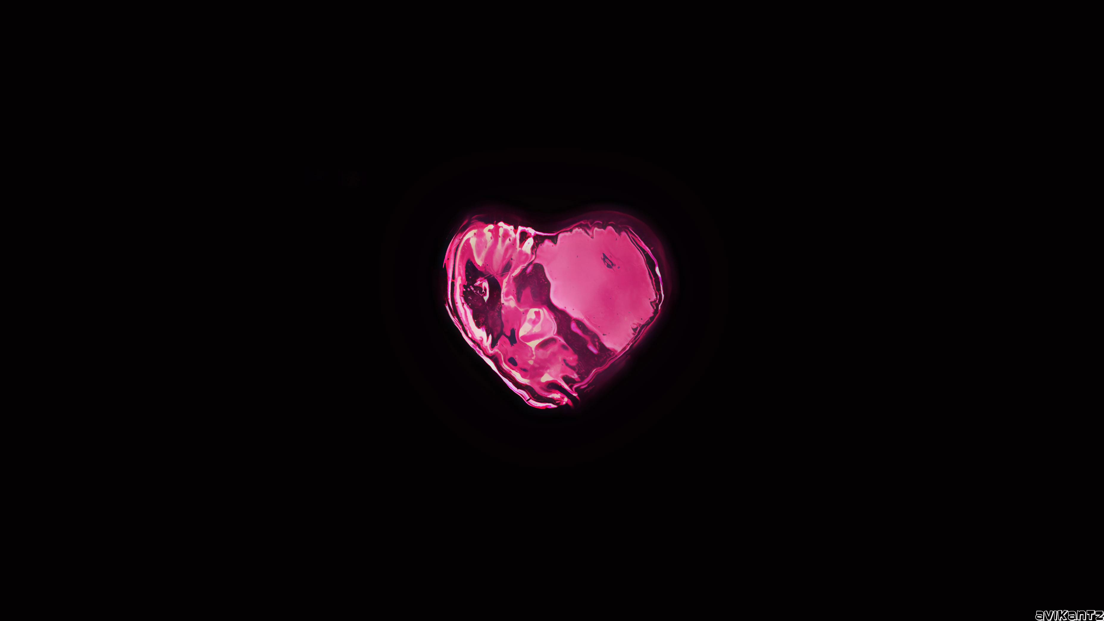 Heart Glow Crystal Abstract Love 3710x2087