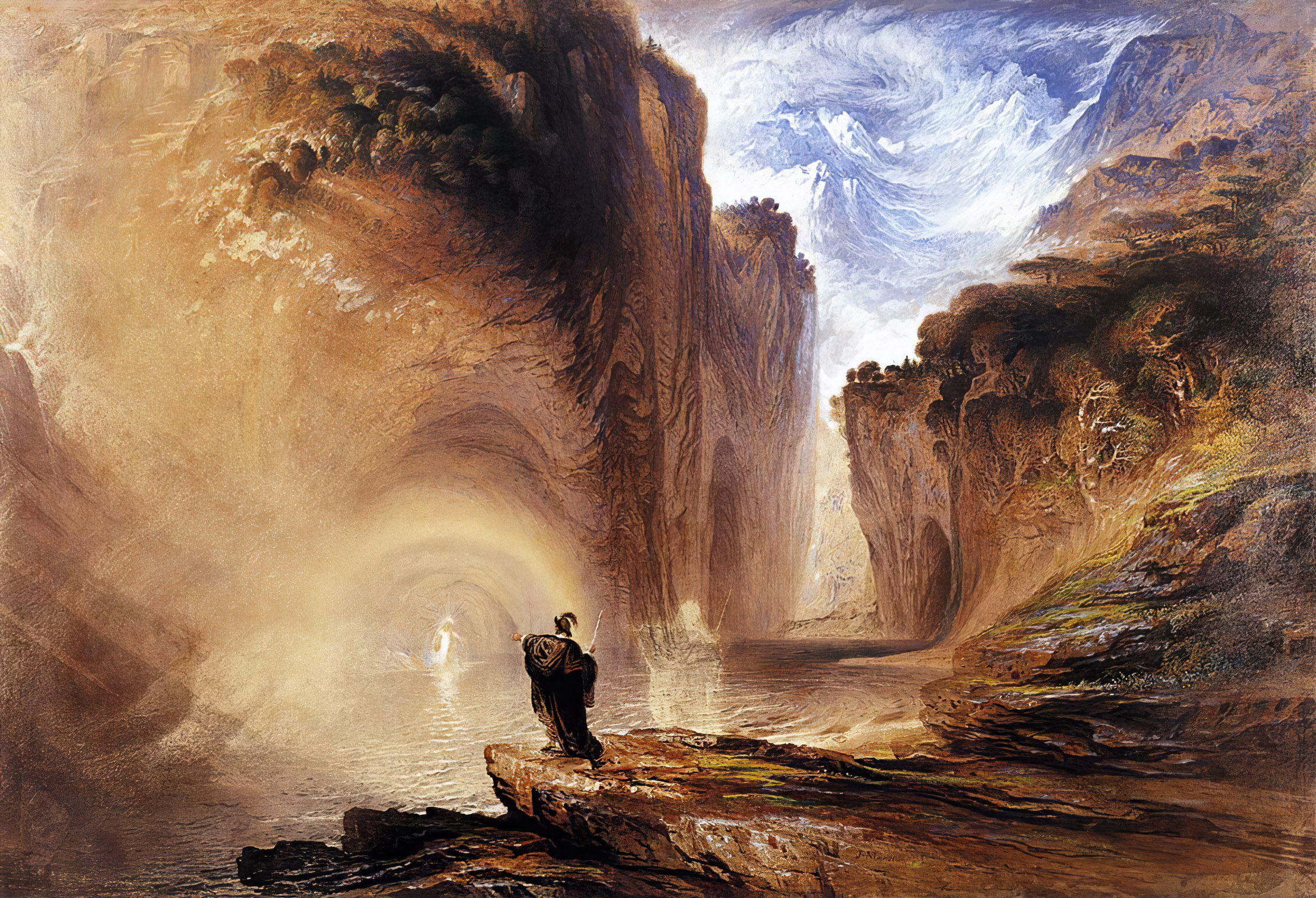 John Martin Classic Art Painting Classical Art Manfred And The Alpine Witch Artwork 2262x1544