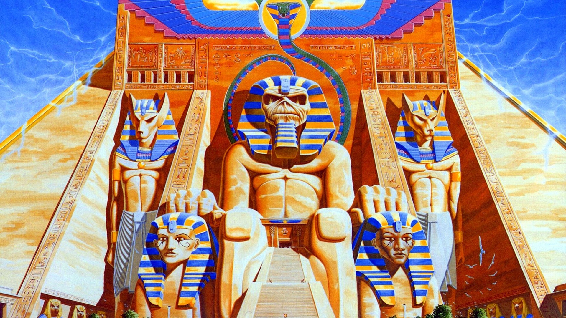Album Covers Cover Art Pyramid Iron Maiden Music Egypt Sphinx Artwork Band Musician Eddie 1920x1080
