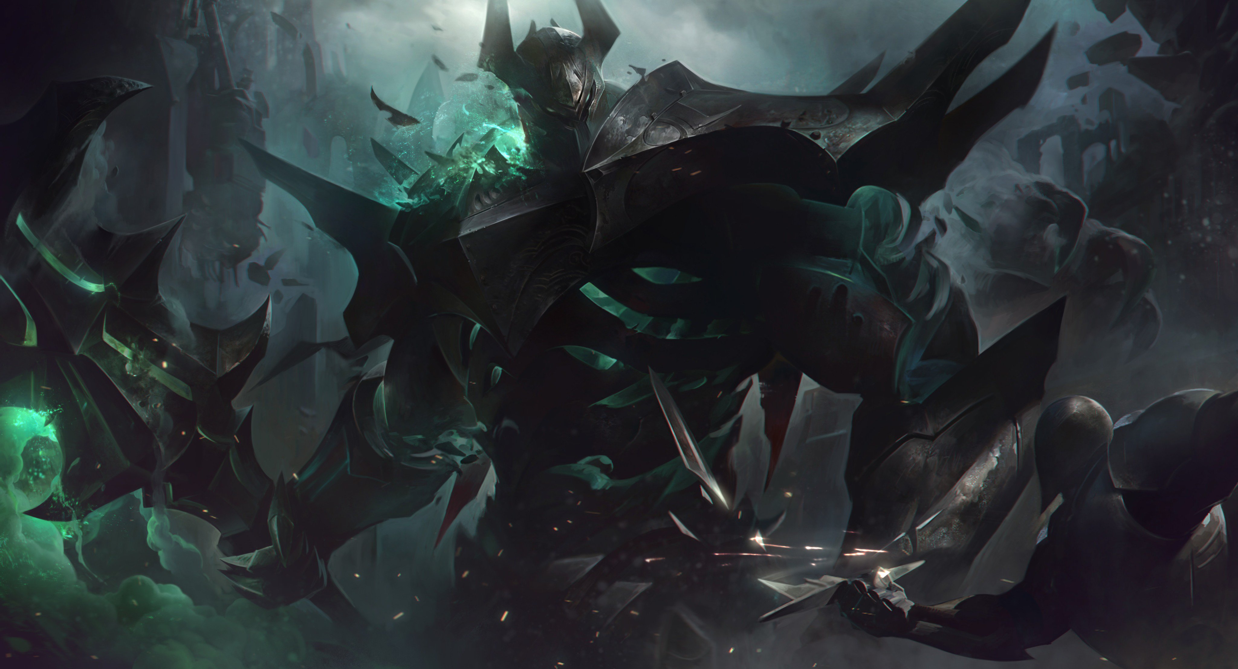 Mordekaiser League Of Legends Video Game Creatures Video Game Characters Character Design 4096x2212