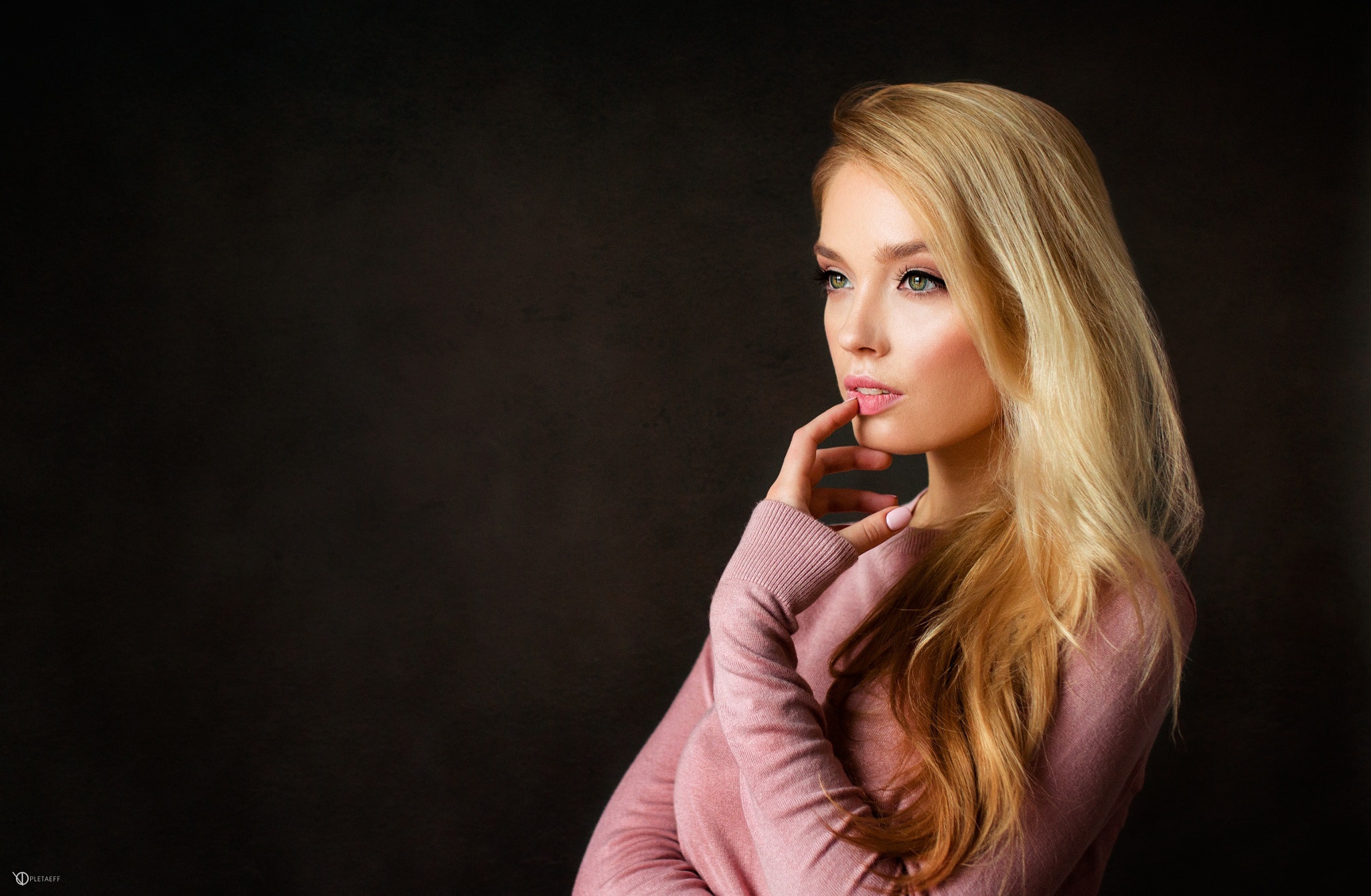 Women Model Sweater Blonde Long Hair Vladislav Opletaev Katya 2048x1339