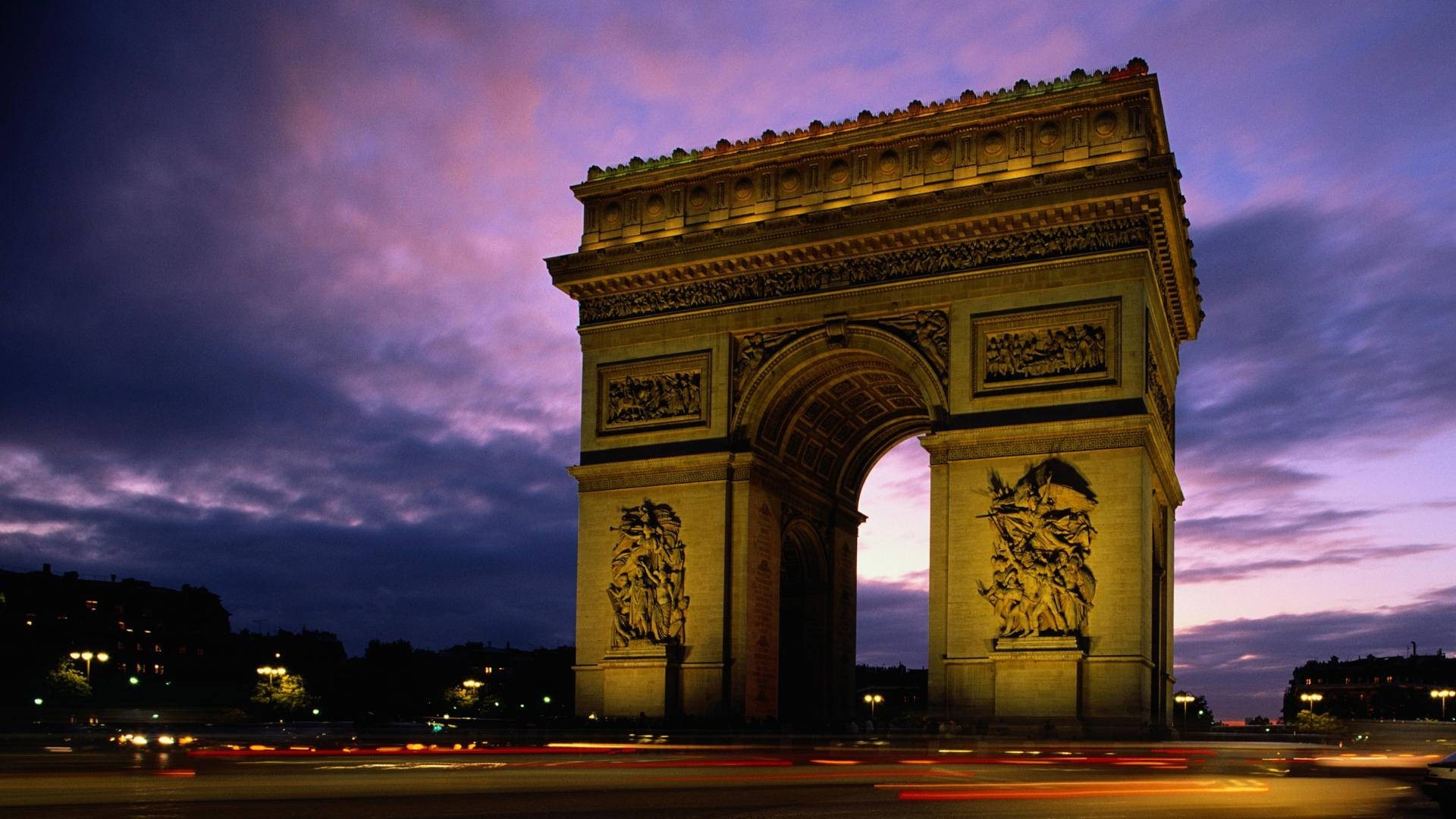 Paris Arc De Triomphe Monument 1920x1080