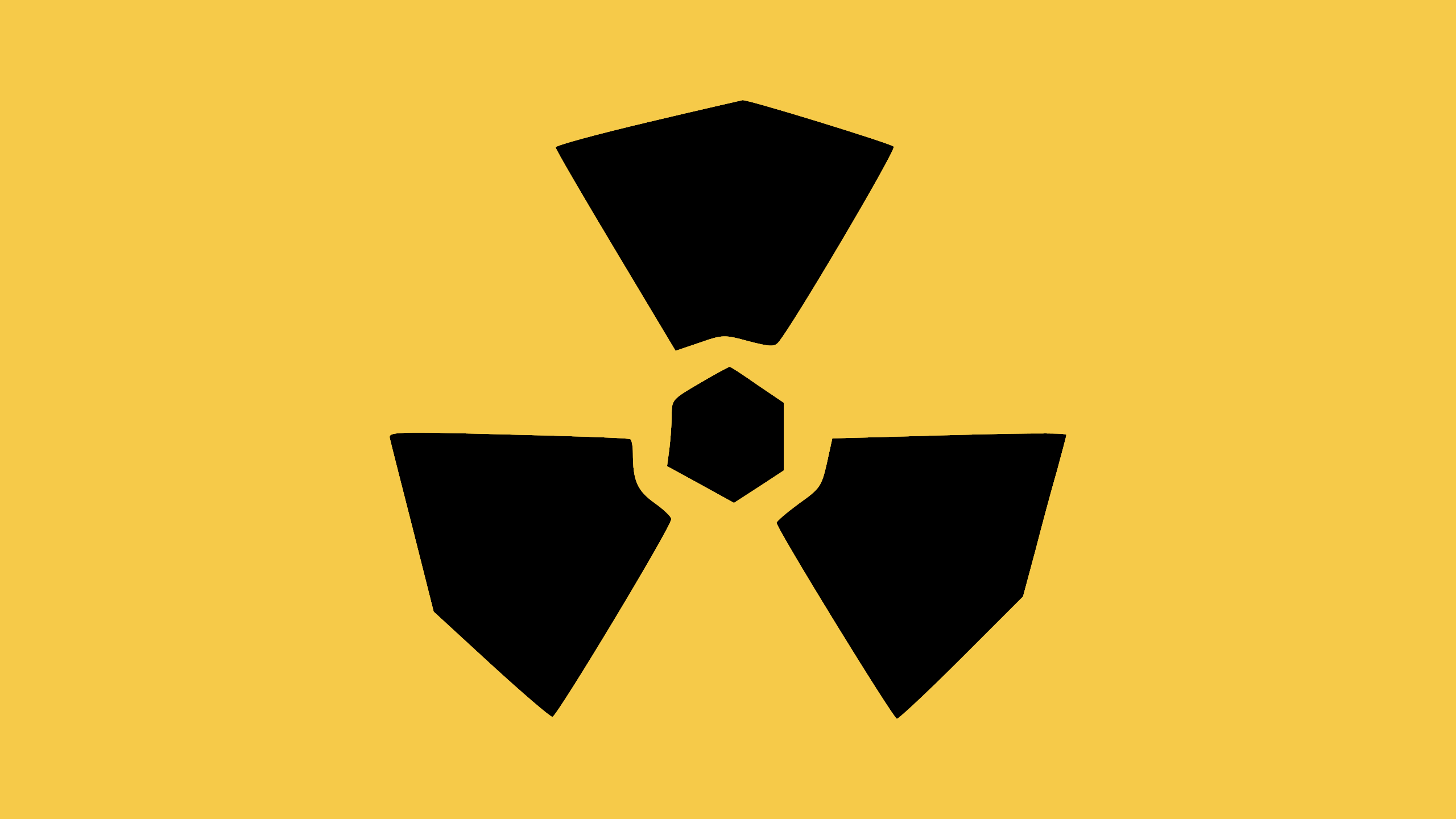 Nuclear Signs Radioactive Simple Background 2560x1440