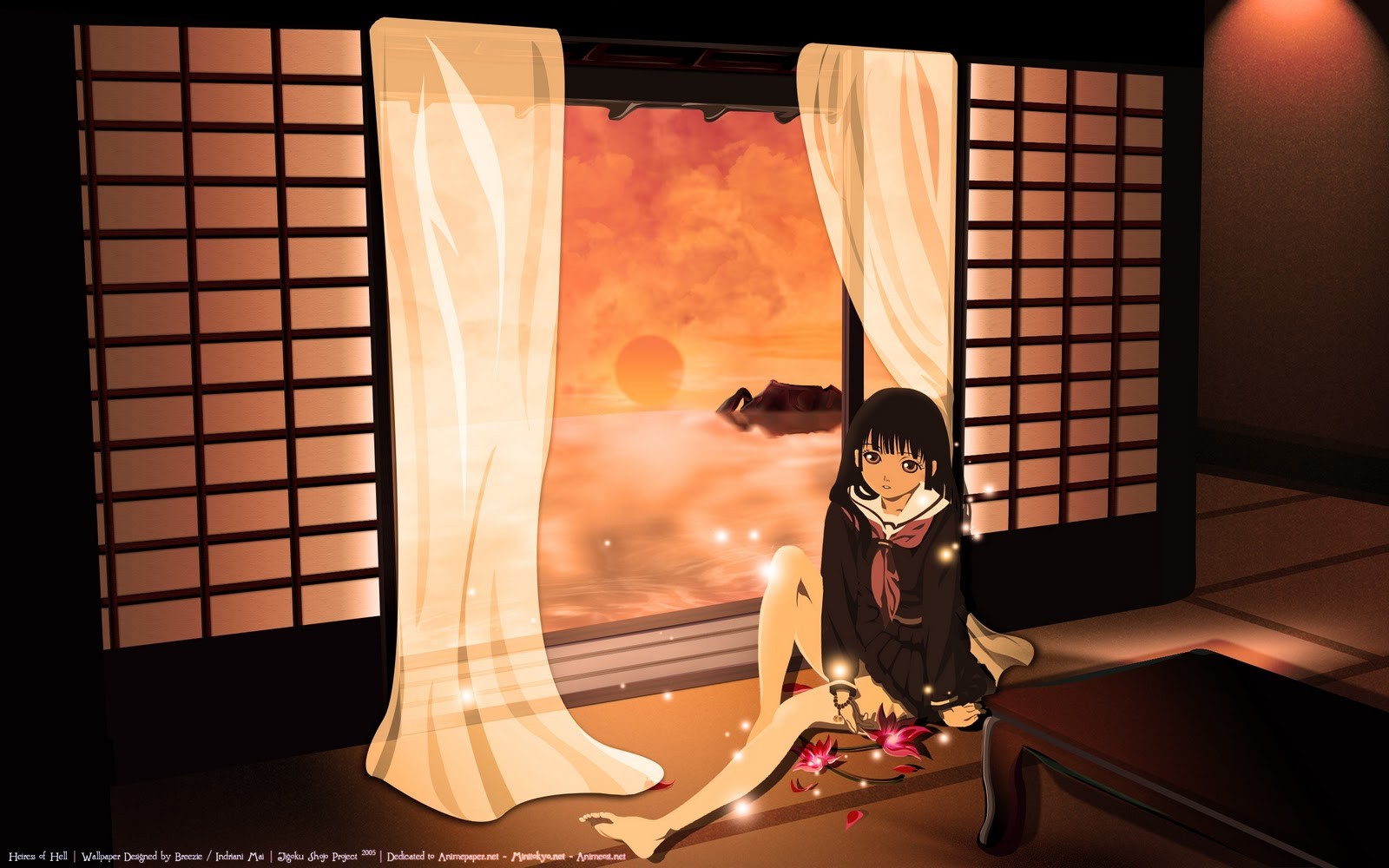 Curtains Jigoku Shoujo 1600x1000