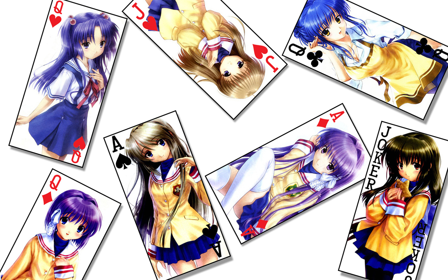 Ryou Fujibayashi Kyou Fujibayashi Kotomi Ichinose Fuuko Ibuki Nagisa Furukawa Tomoyo Sakagami Misae  1440x900