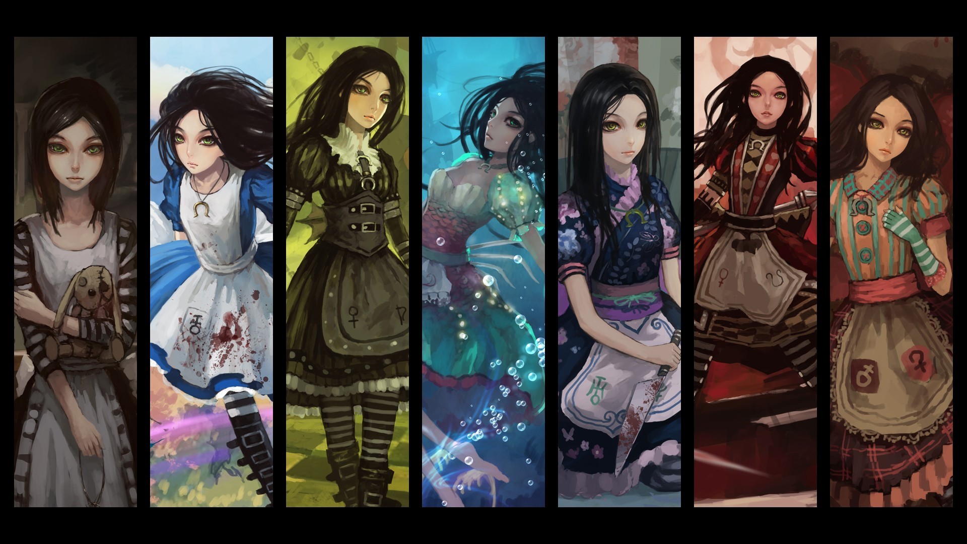 Alice Madness Returns American McGees Alice Video Games Alice Knife Dress Women 1920x1080