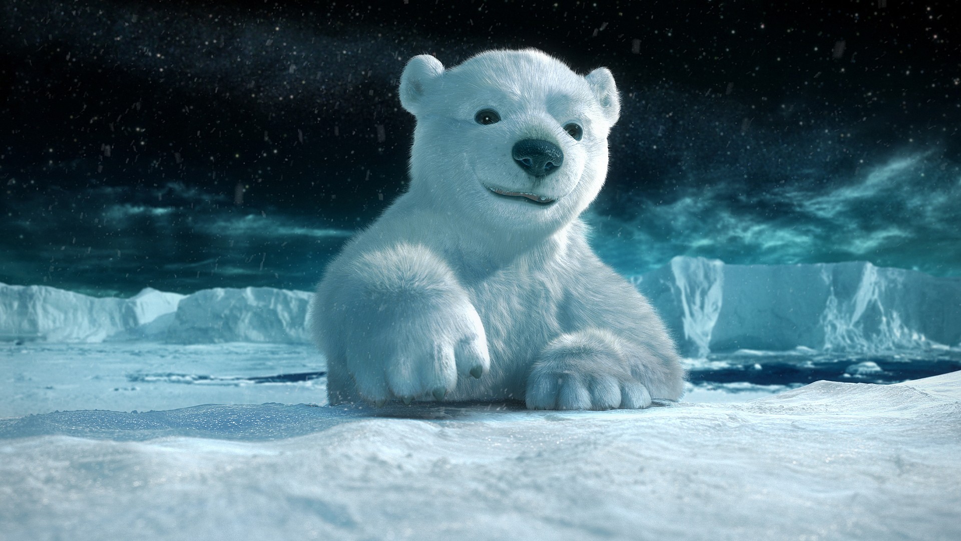 Commercial Digital Art Polar Bears 1920x1080