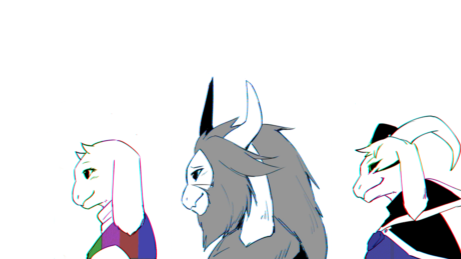 Undertale Asriel Dreemurr Asgore Dreemurr Toriel Simple Background 1920x1080