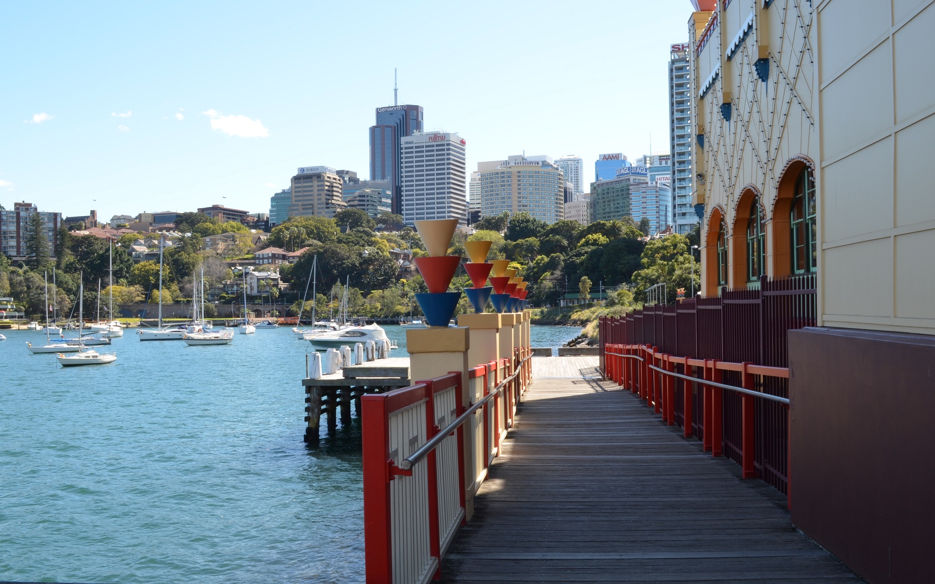 Path Sydney Walkway Lavender Bay Boat Yacht Building 1920x1200