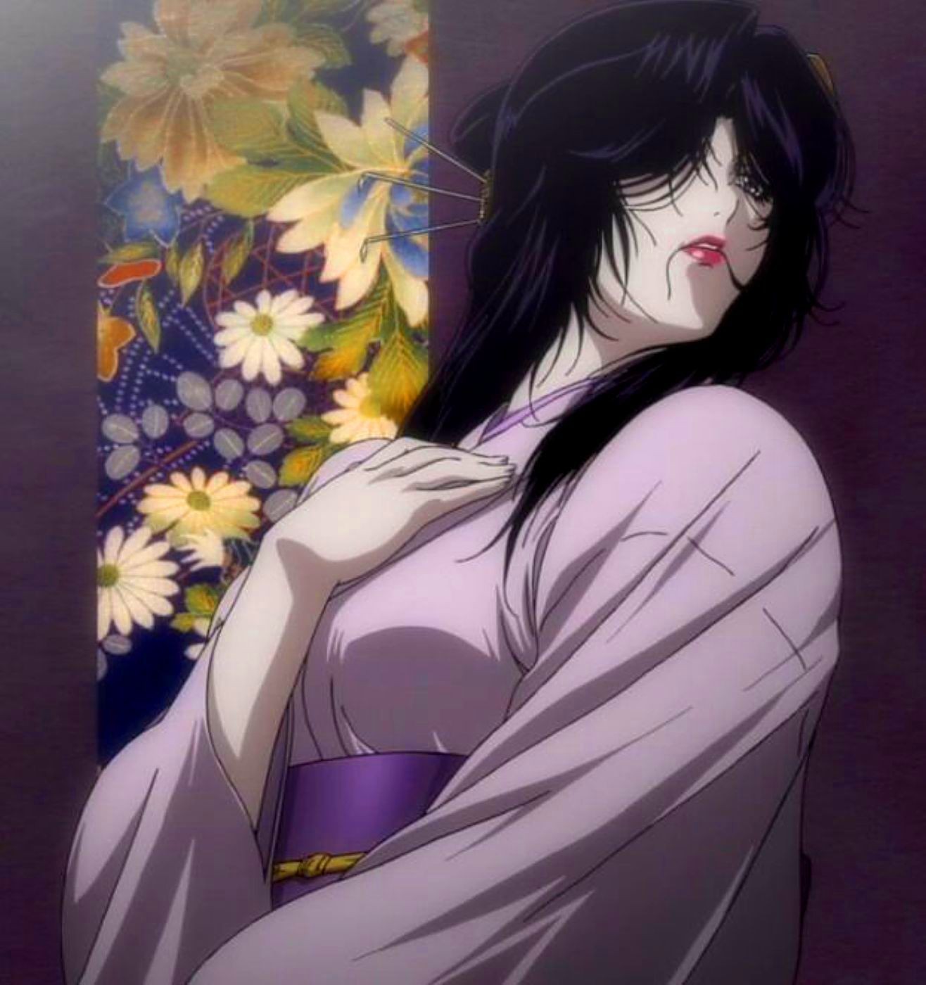 Anime Anime Girls Dark Hair Kimono Basilisk 1316x1400