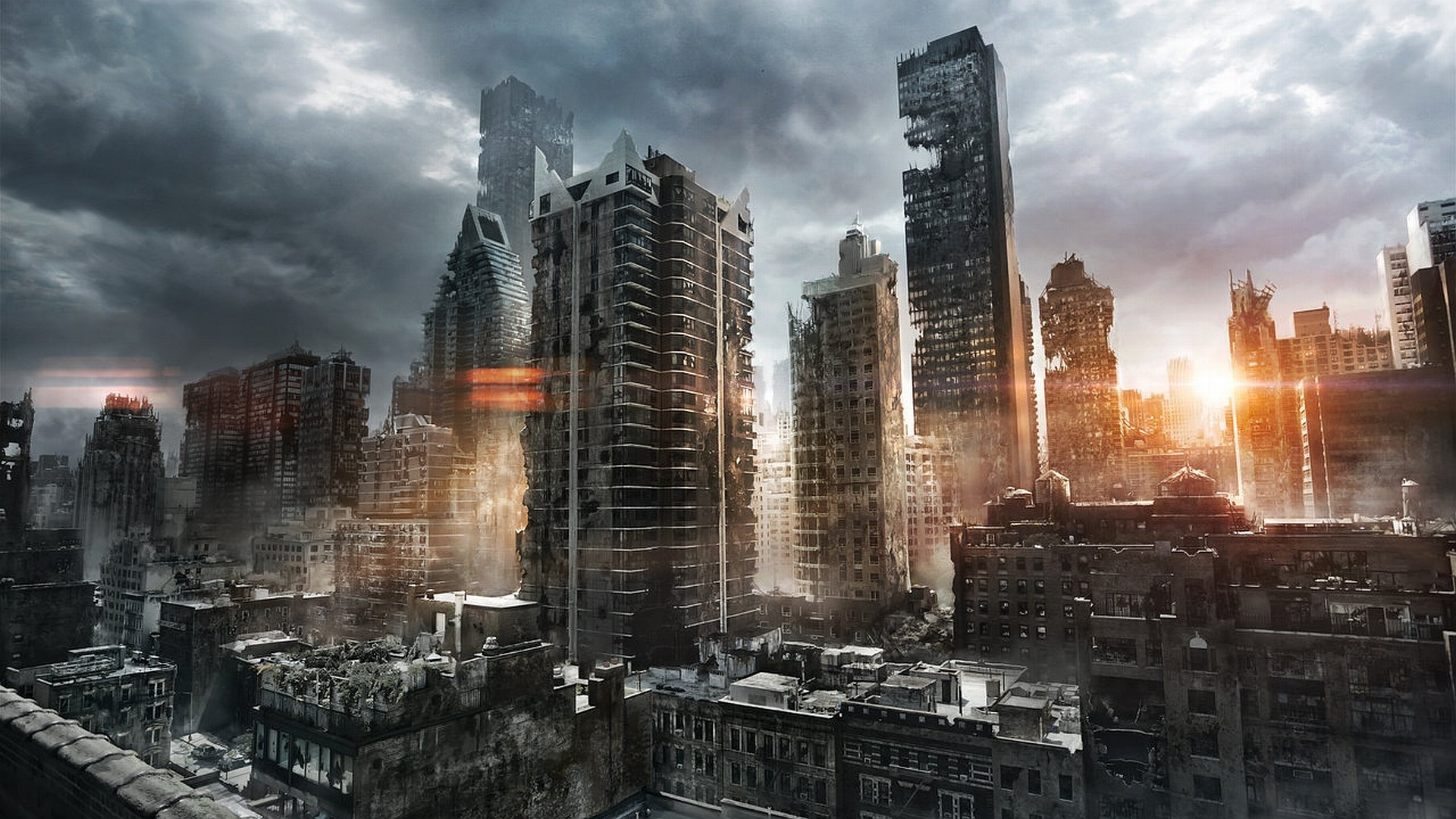 Tom Clancys The Division City Building Video Games Apocalyptic Cityscape Ruin Digital Art 1920x1080