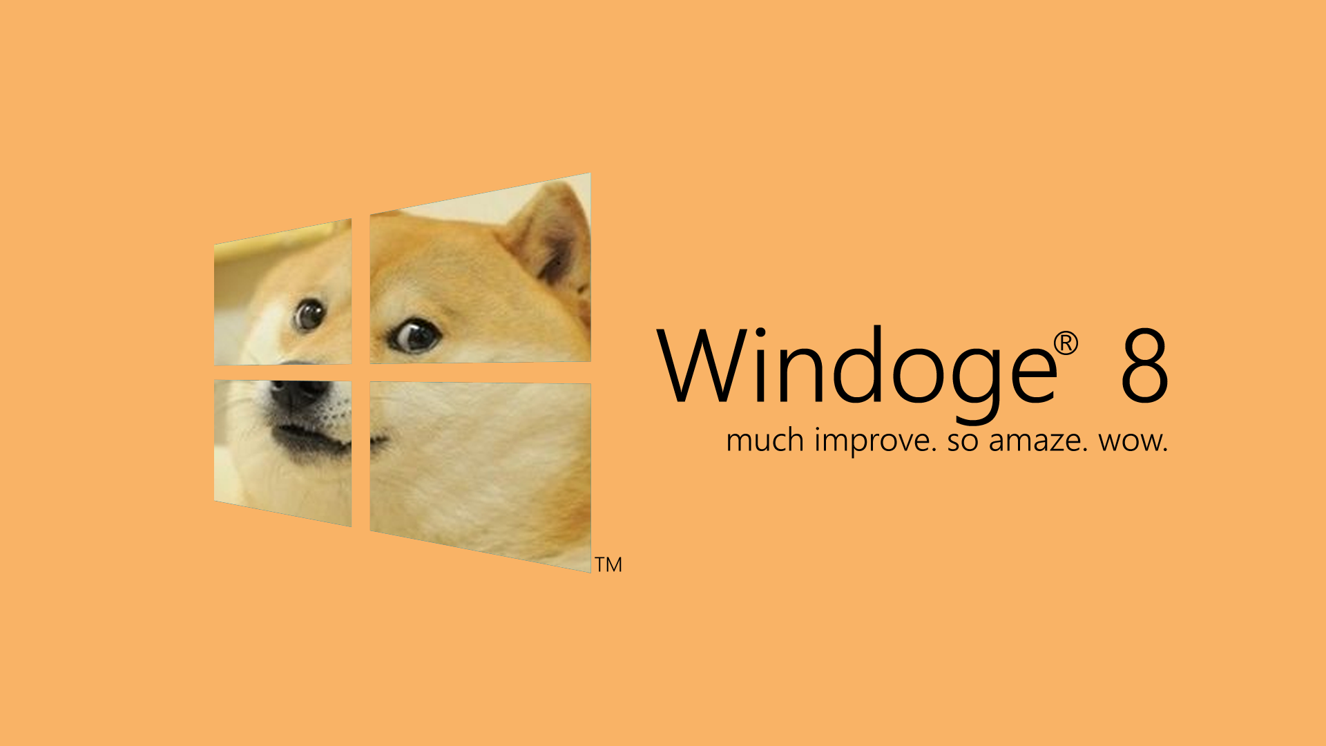 Doge Windows 8 Memes Humor Minimalism 1920x1080