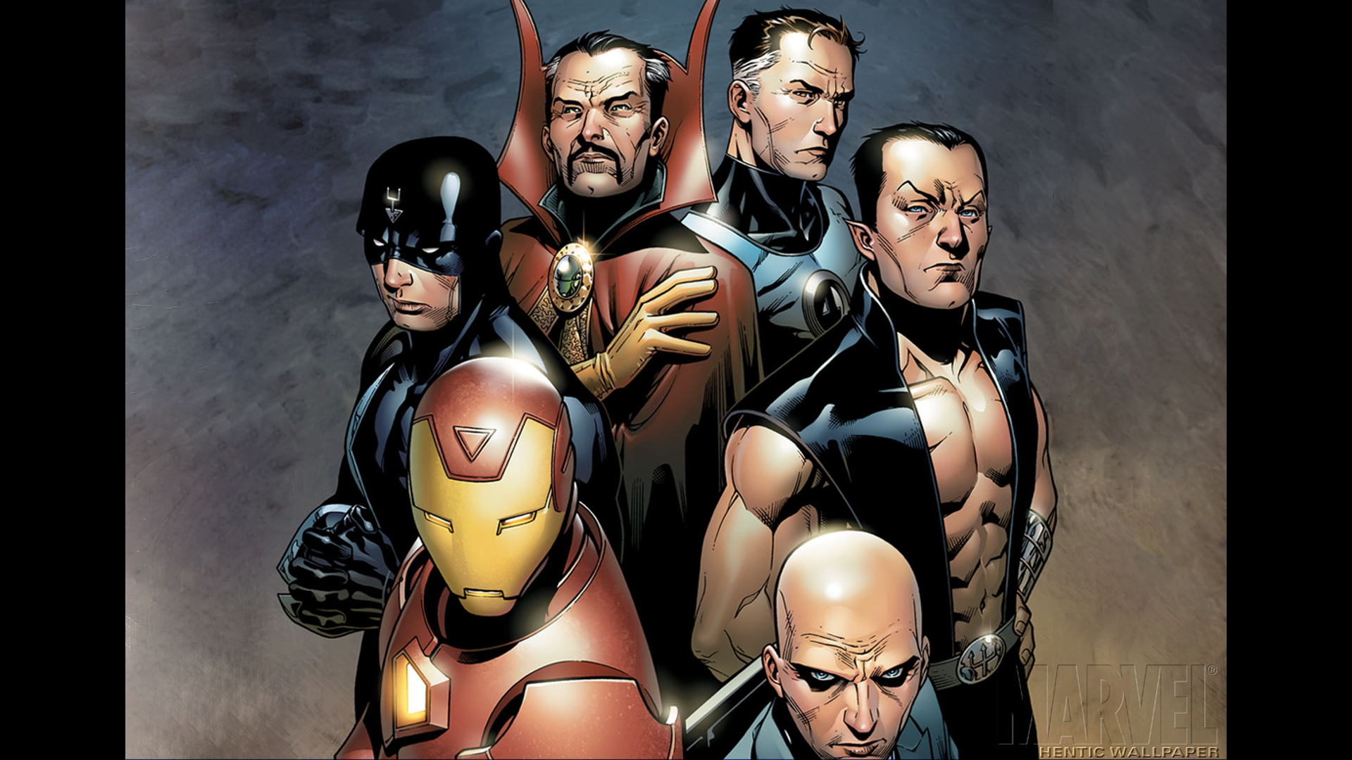 Illuminati Iron Man Charles Xavier Mr Fantastic Doctor Strange Namor Comics Marvel Comics 1920x1080
